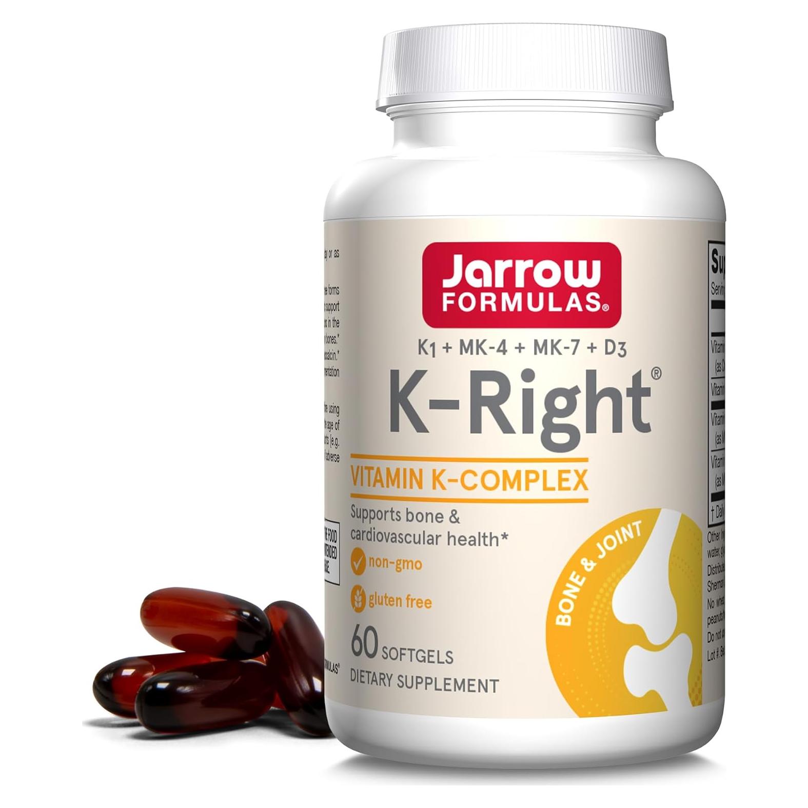 Suplemento de Vitamina K Jarrow Formulas K-Right 60 Cápsulas