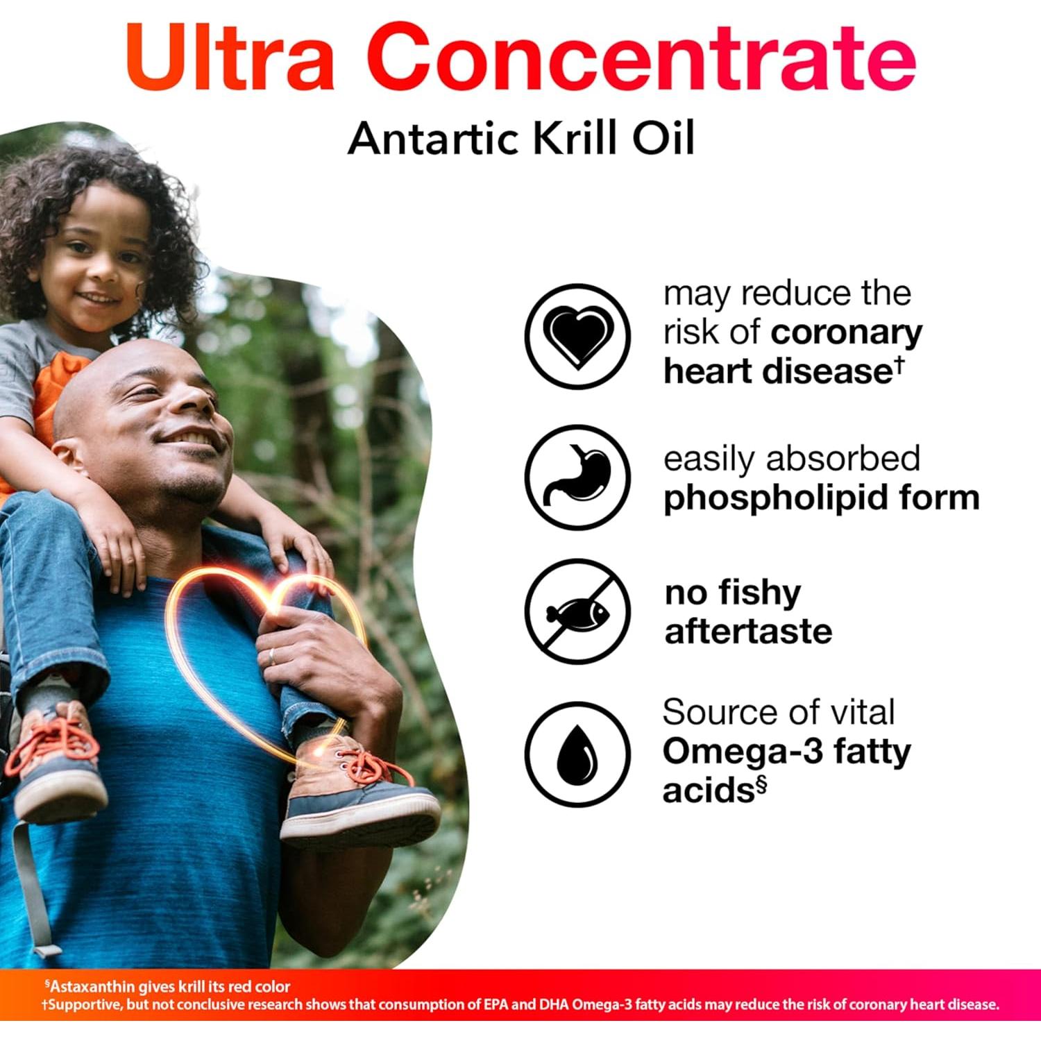 MegaRed Aceite de Kril Antártico 750mg Omega 3 80 Softgels