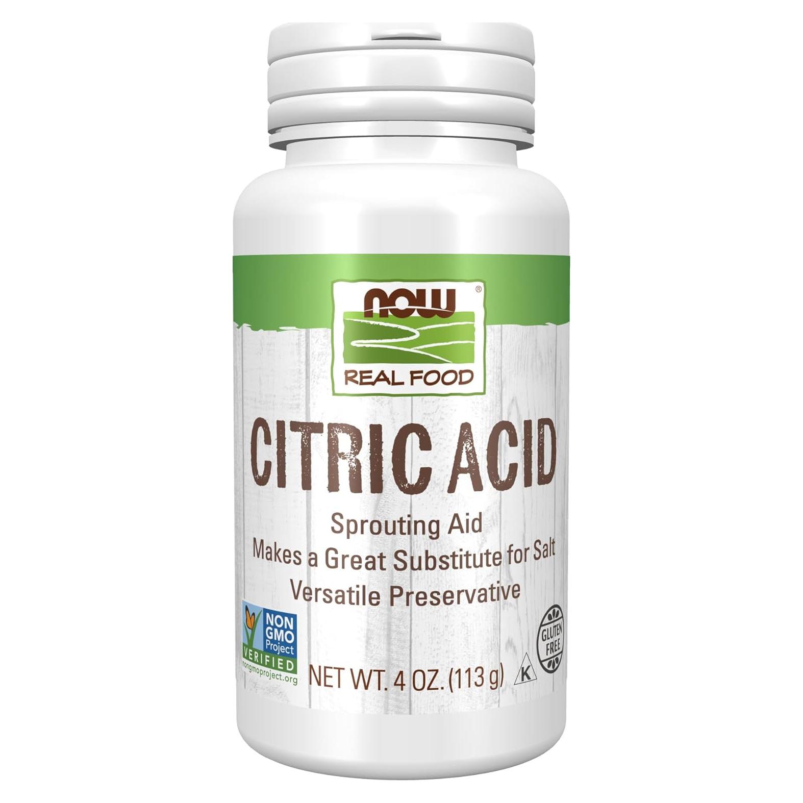 Ácido Cítrico NOW Foods 113.4g - Conservante Natural
