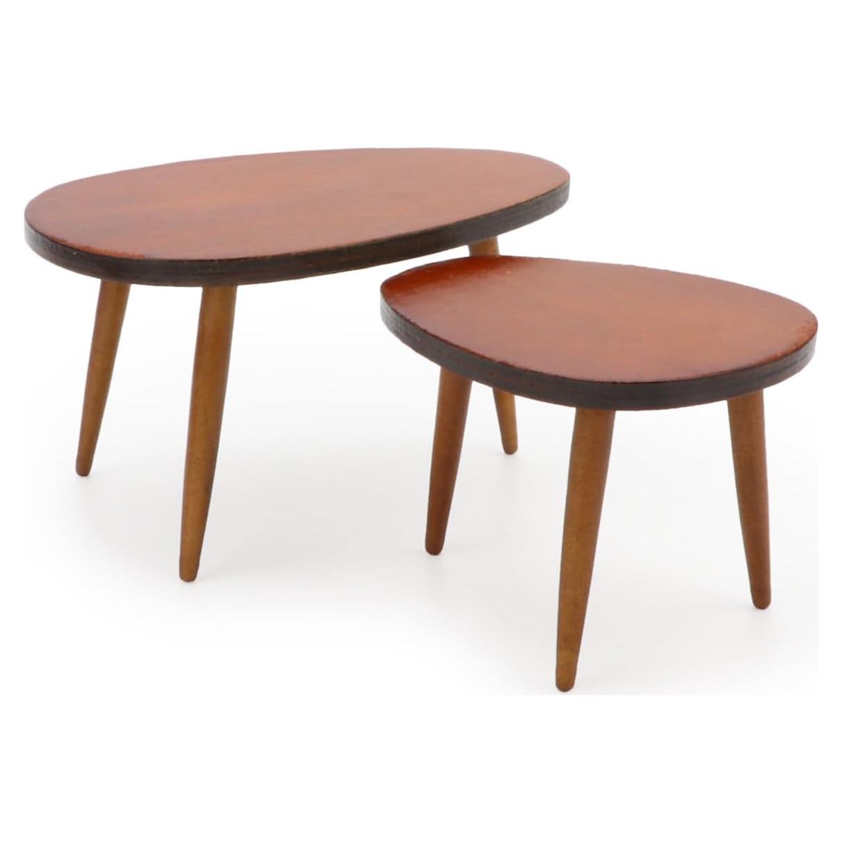 Mesa Triangular Miniatura de Madera Cutemini 1:12 Marrón