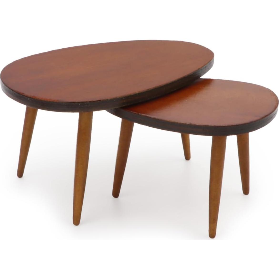 Mesa Triangular Miniatura de Madera Cutemini 1:12 Marrón