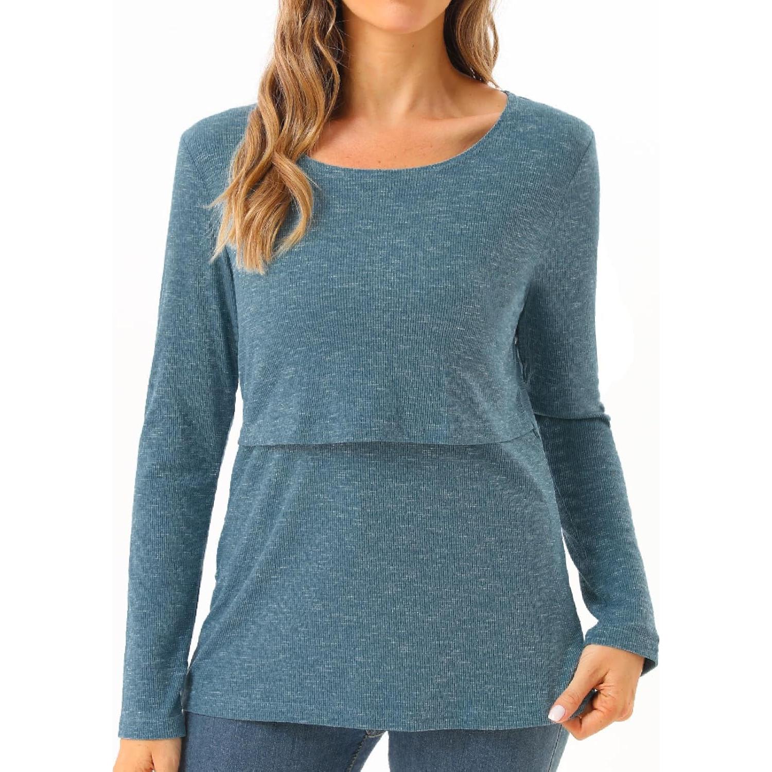 Camisetas de Lactancia Manga Larga Bearsland 3 Paquetes