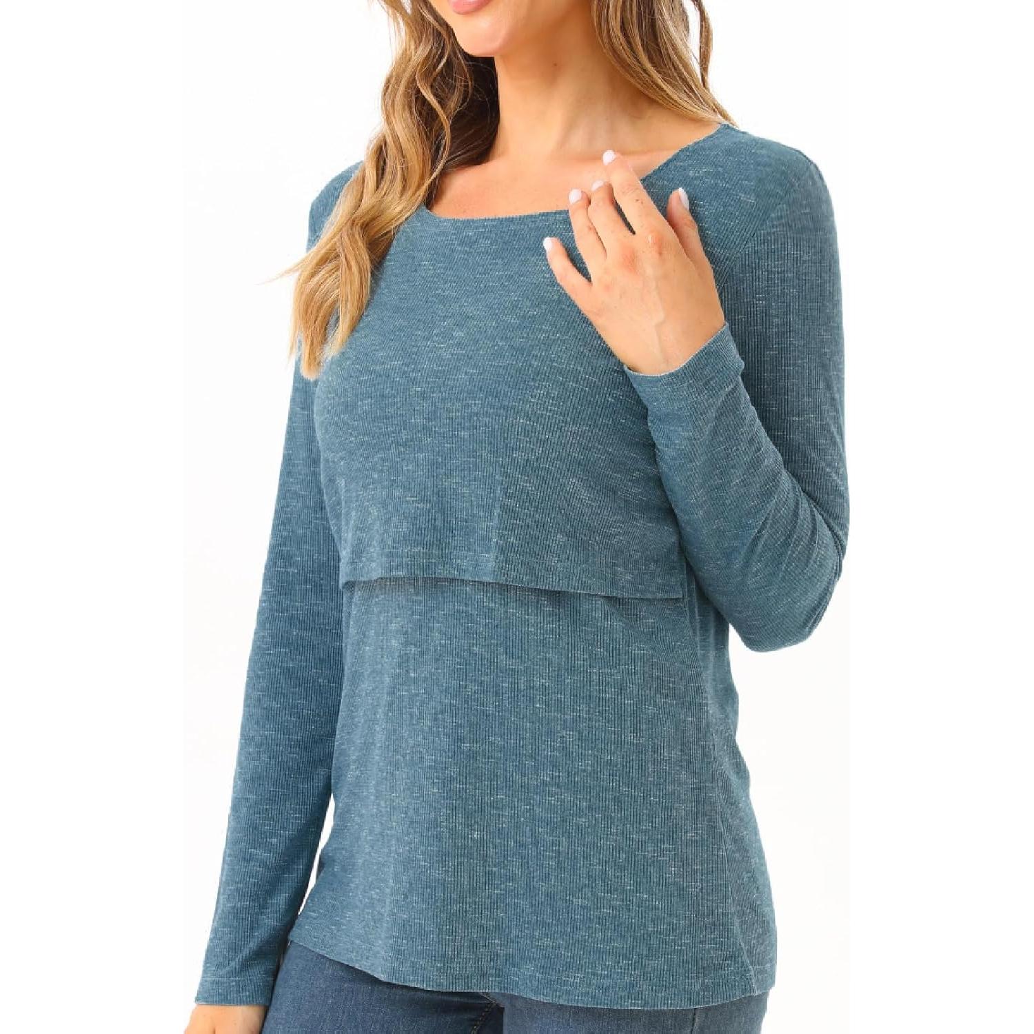 Camisetas de Lactancia Manga Larga Bearsland 3 Paquetes