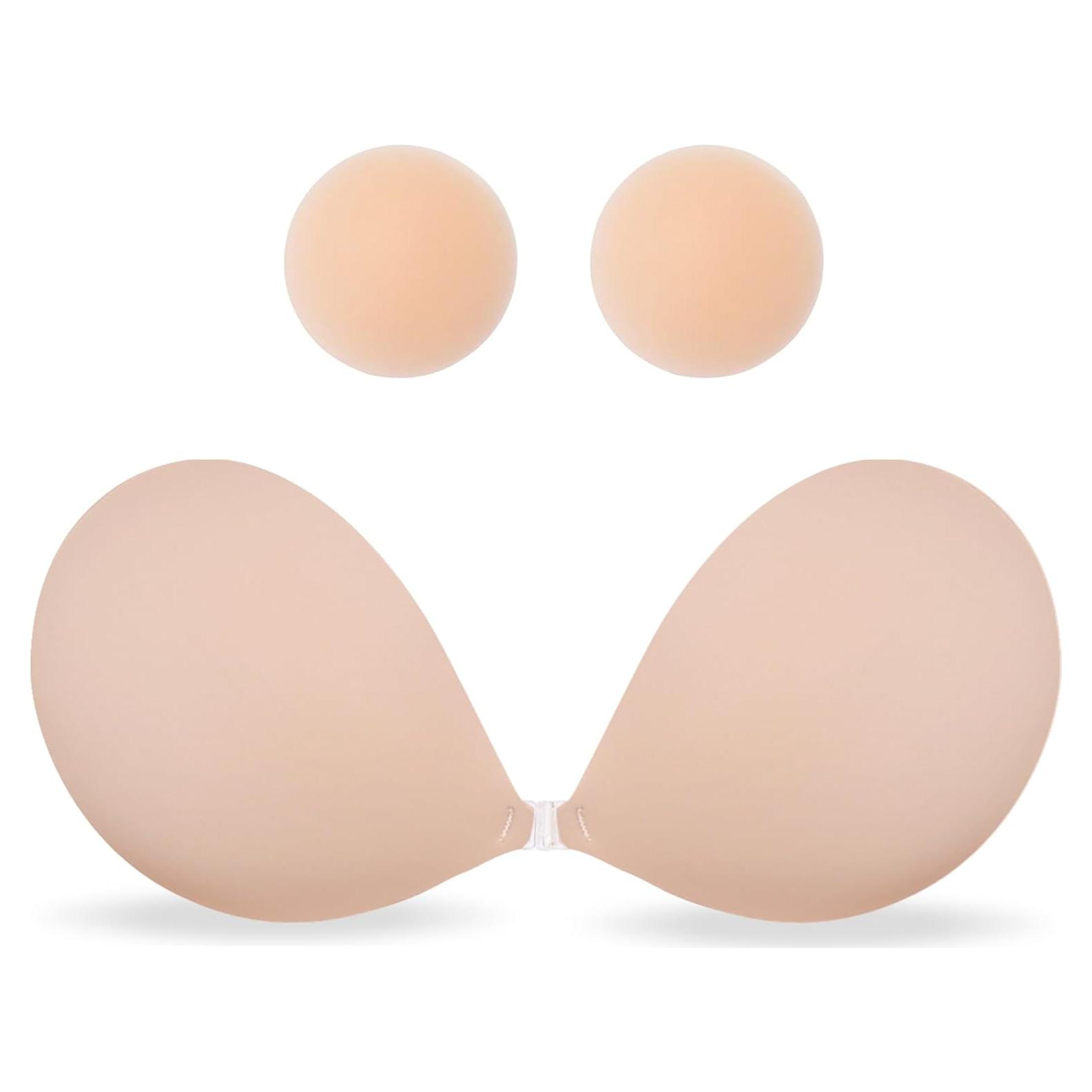 Sujetador Adhesivo Sin Costuras MITALOO Beige Reutilizable