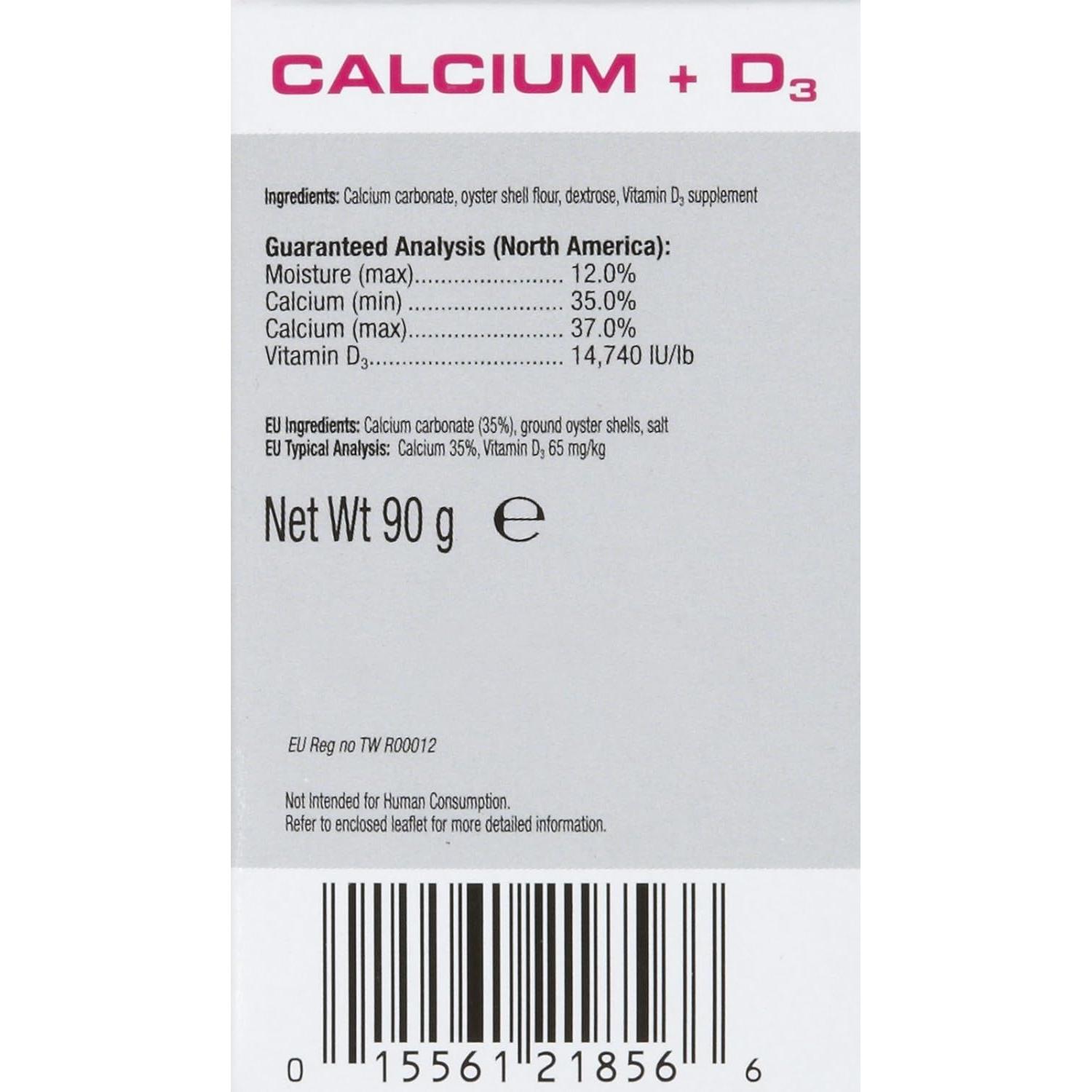 Suplemento de Calcio + D3 Exo Terra 90.7 g para Reptiles