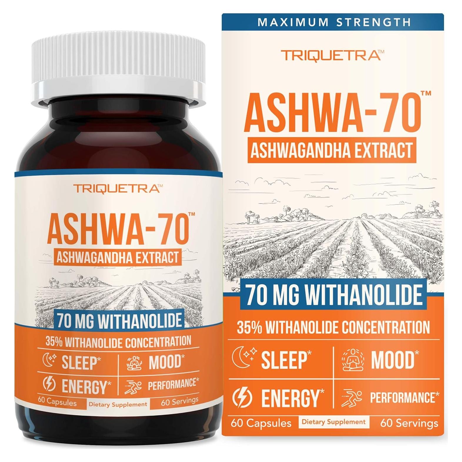 Ashwagandha TriquetraHealth 35% Withanolides 60 Cápsulas