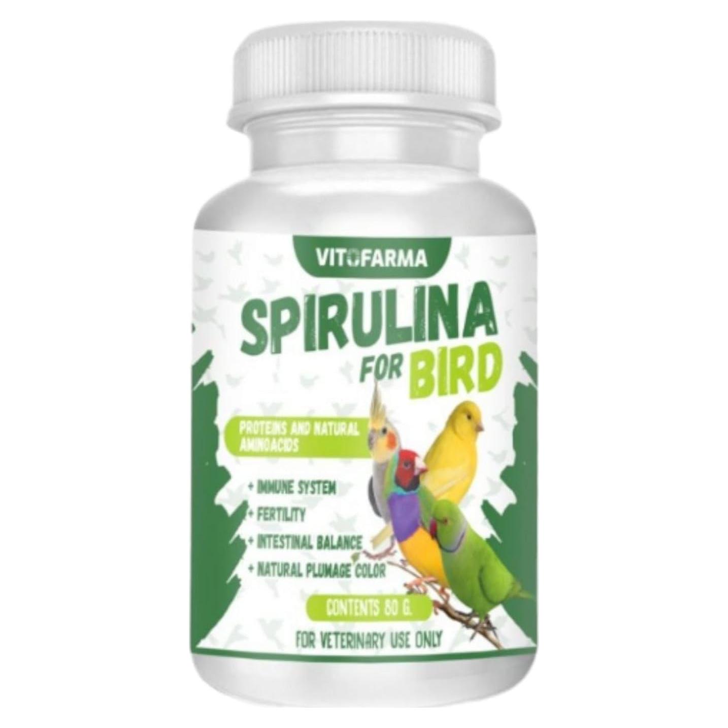 Suplemento Espirulina para Aves Vitofarma 80g - Proteínas y Vitaminas