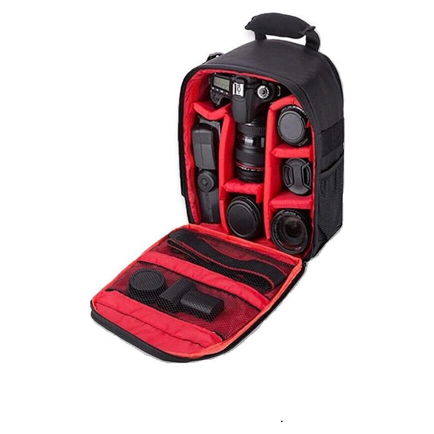 Mochila Impermeable para Cámara DSLR Winvin Roja Mediana