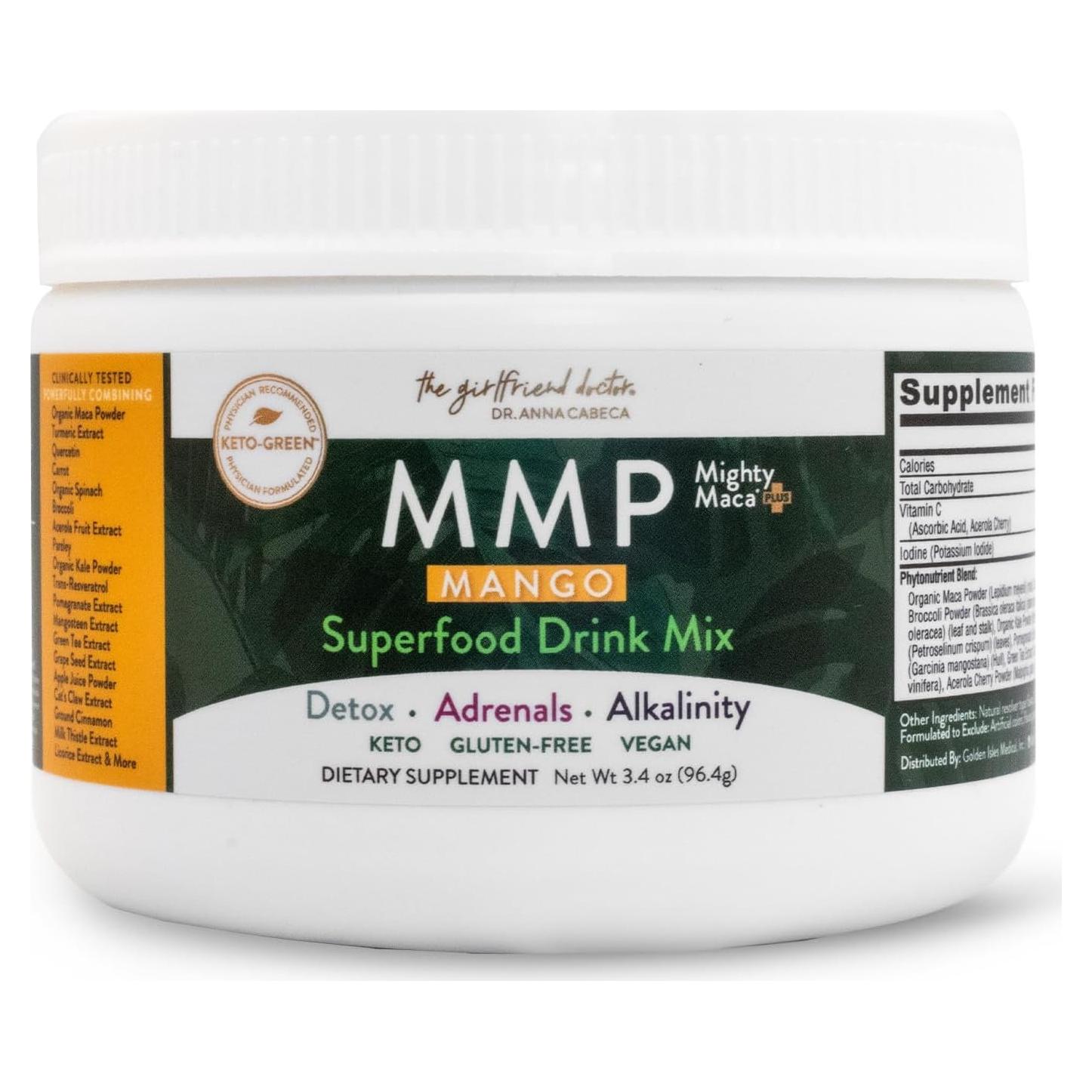 Mighty Maca Plus Mango Dra. Anna Cabeca - Polvo Superalimentario 96g