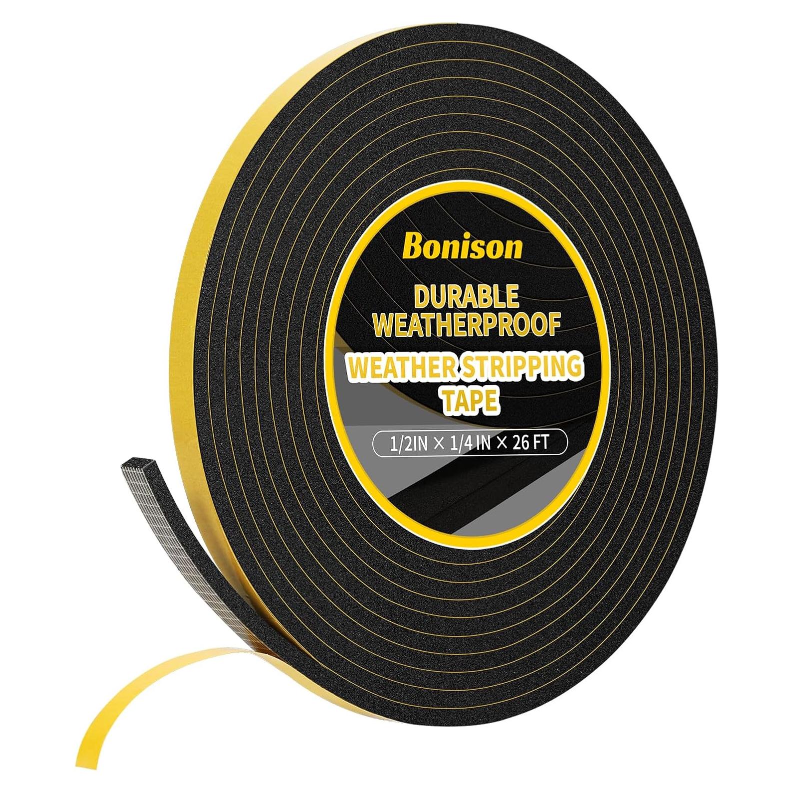 Burlete para Puerta Bonison 8m Espuma EVA Aislante Negro