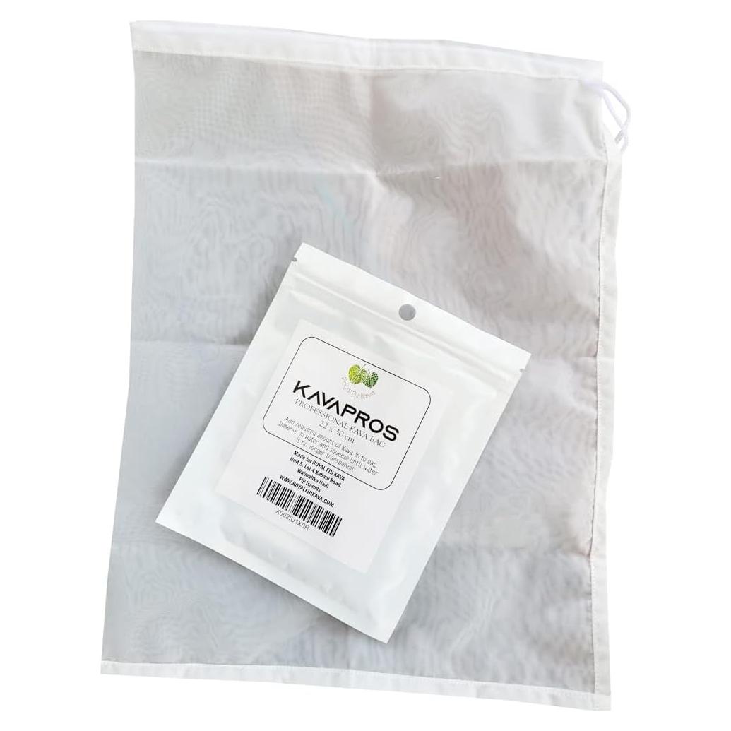 Bolsa de Colador Reutilizable Kava de Fiji Real 20x30cm