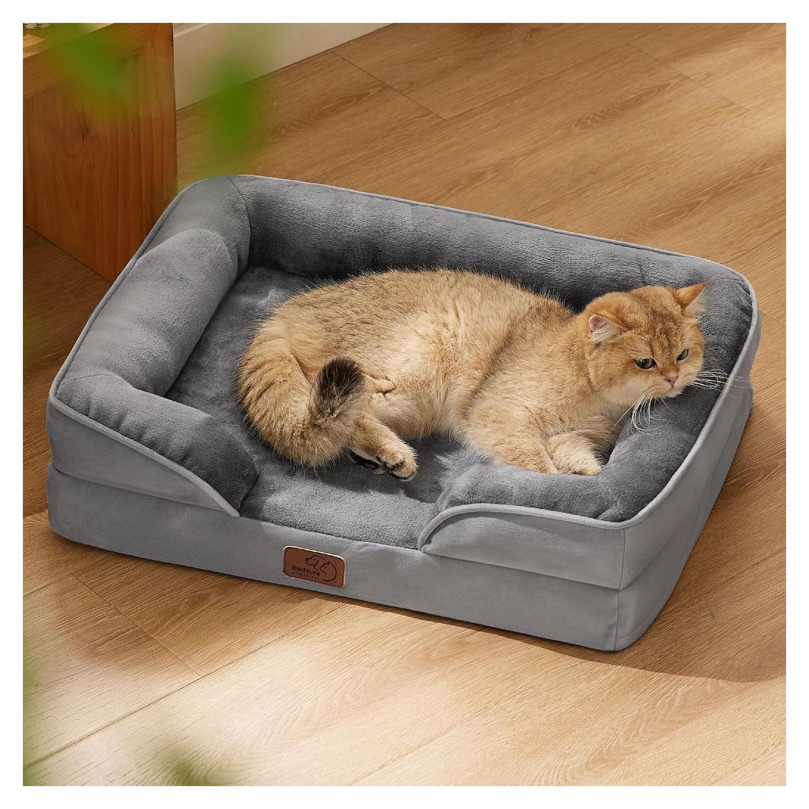 Cama para Gatos Bedsure Gris Soporte Ortopédico 50x38 cm
