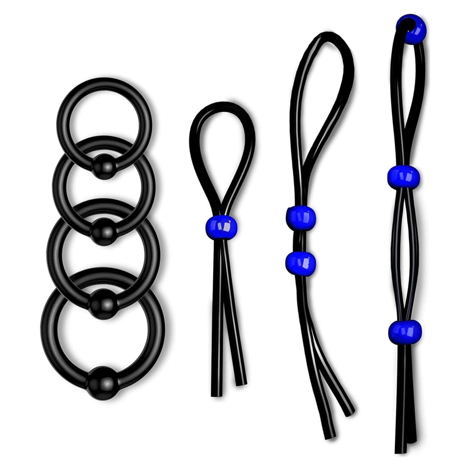 7 Pcs Anillos de Silicona Genérico para Hombres - Placer Intenso