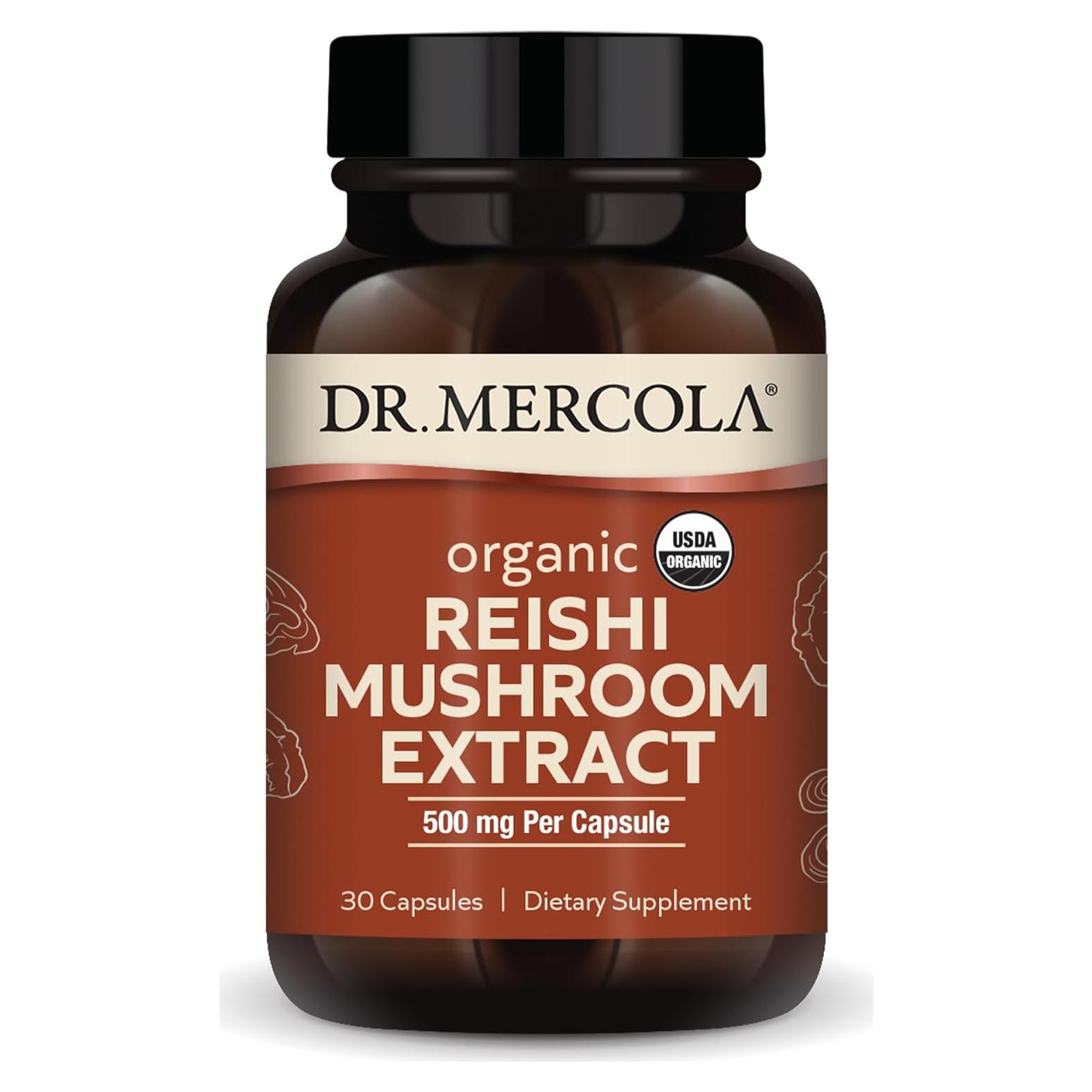 Extracto de Hongo Reishi Orgánico Dr. Mercola - 30 Cápsulas