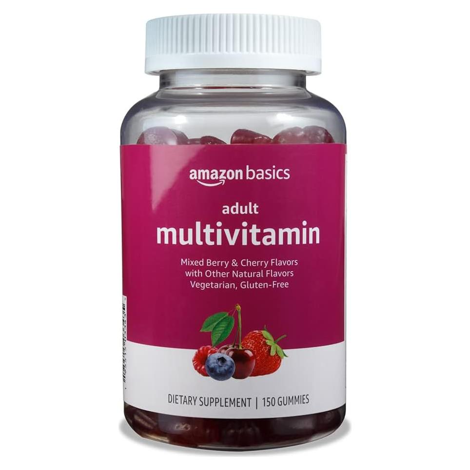 Gomitas Multivitamínicas Amazon Basics 150 Unidades Sabor Frutos Mixtos