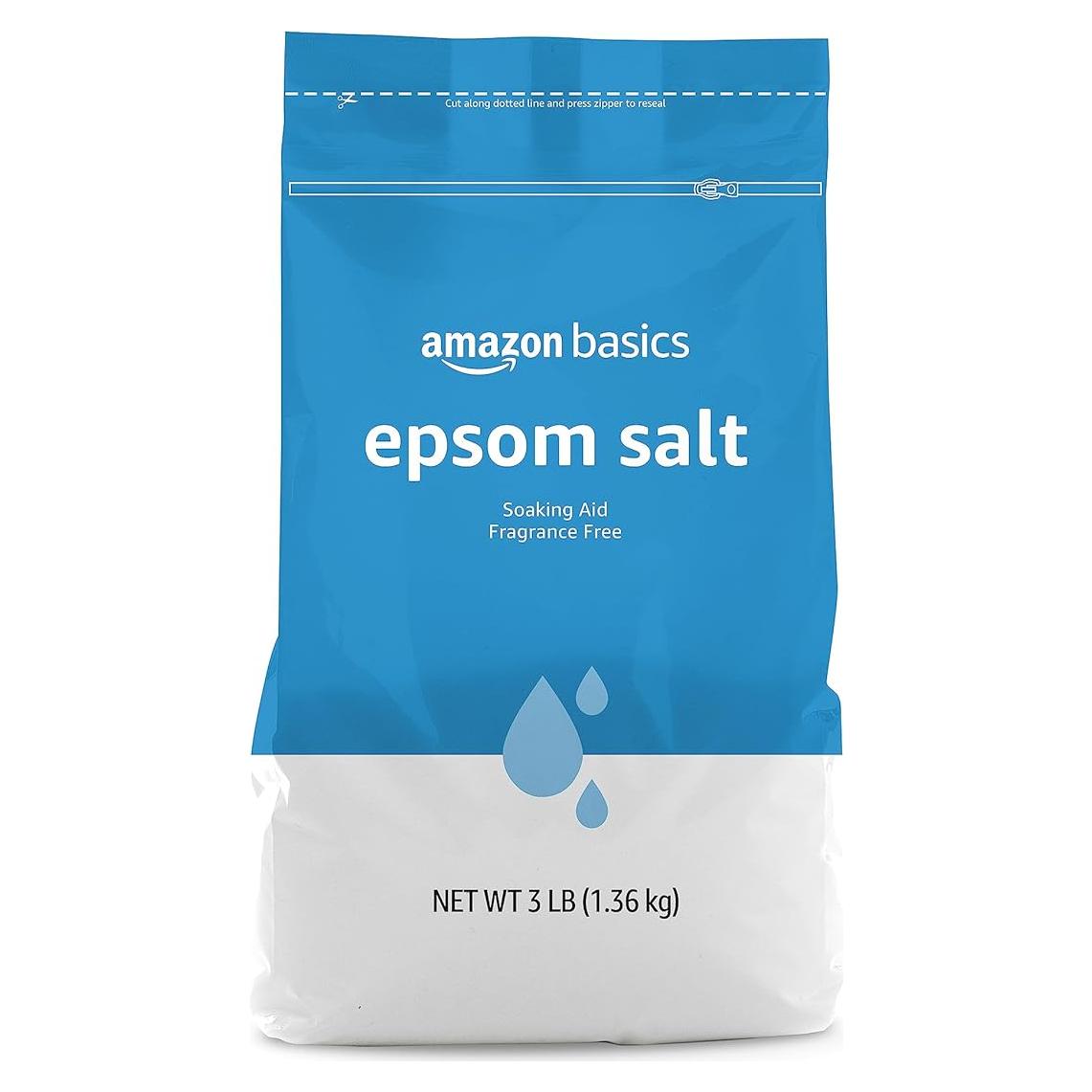 Sal de Epsom Amazon Basics 1.36 kg Sin Fragancia