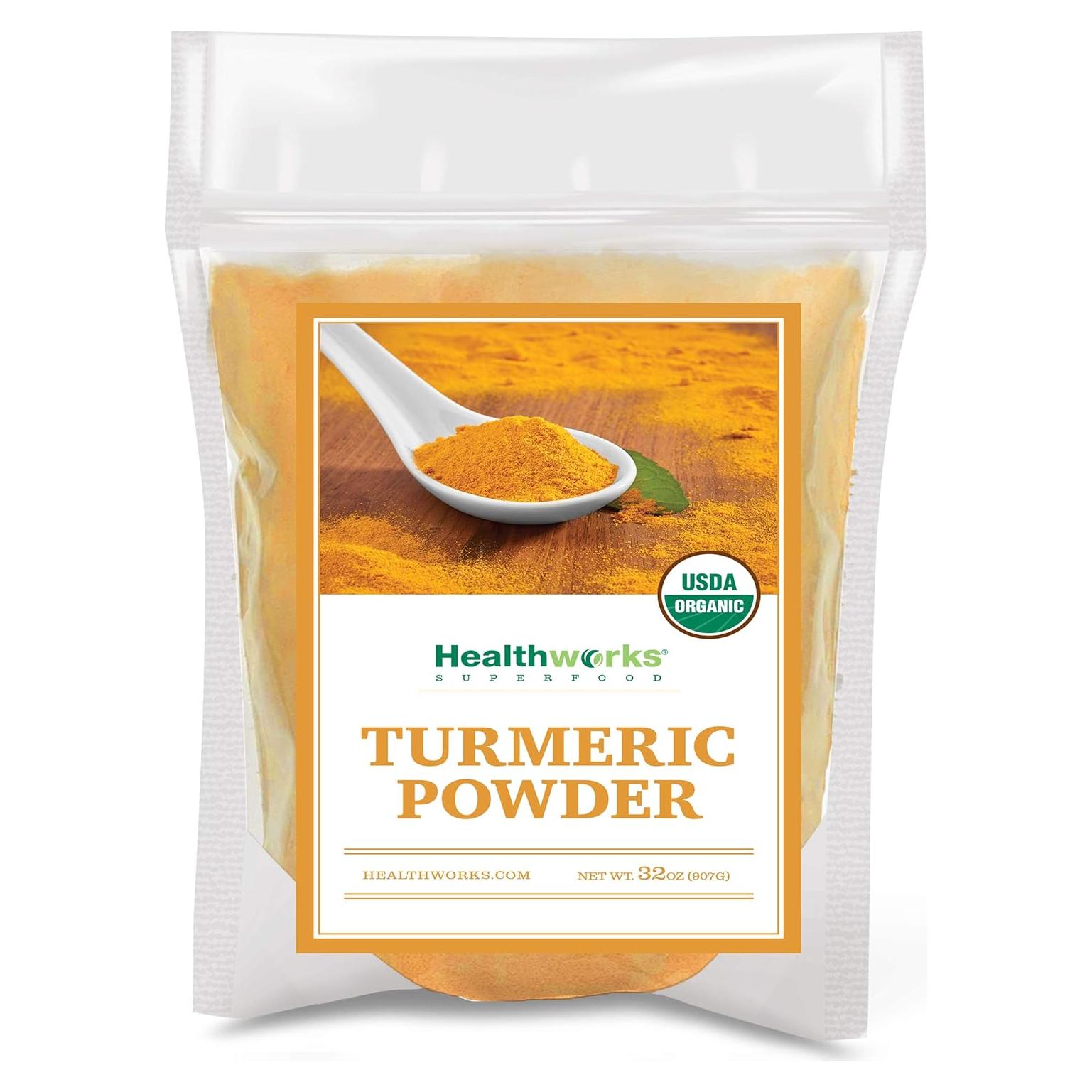 Polvo de Cúrcuma Orgánico Healthworks - 907 g, Keto, Paleo, Vegano