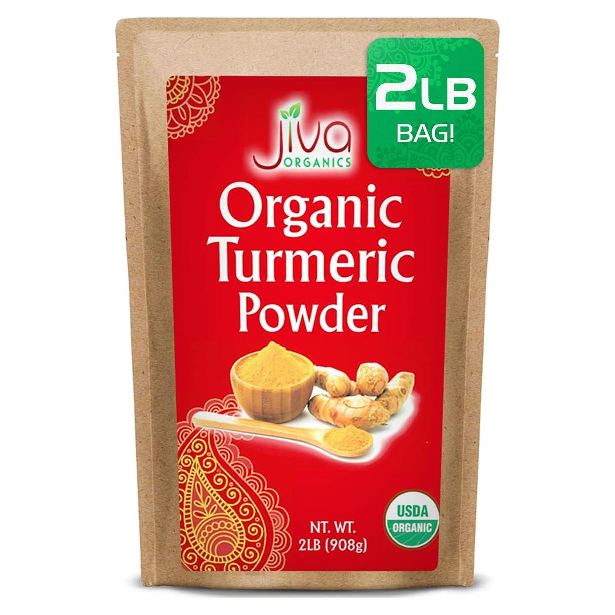 Polvo de Cúrcuma Orgánica Jiva 900g - Alto Contenido de Curcumina