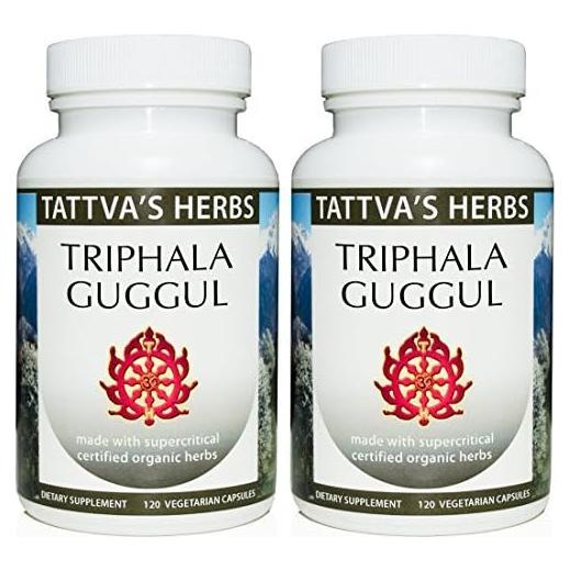 Suplemento Herbal Triphala Guggul Tattva 240 Cápsulas Salud Digestiva