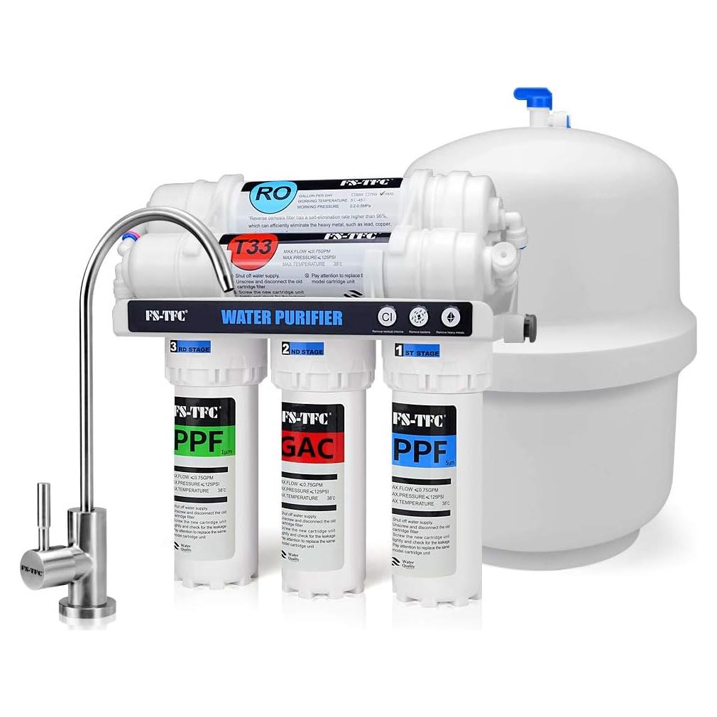 Sistema de Filtración de Agua FS-TFC 5 Etapas 18 L/h Bajo Fregadero