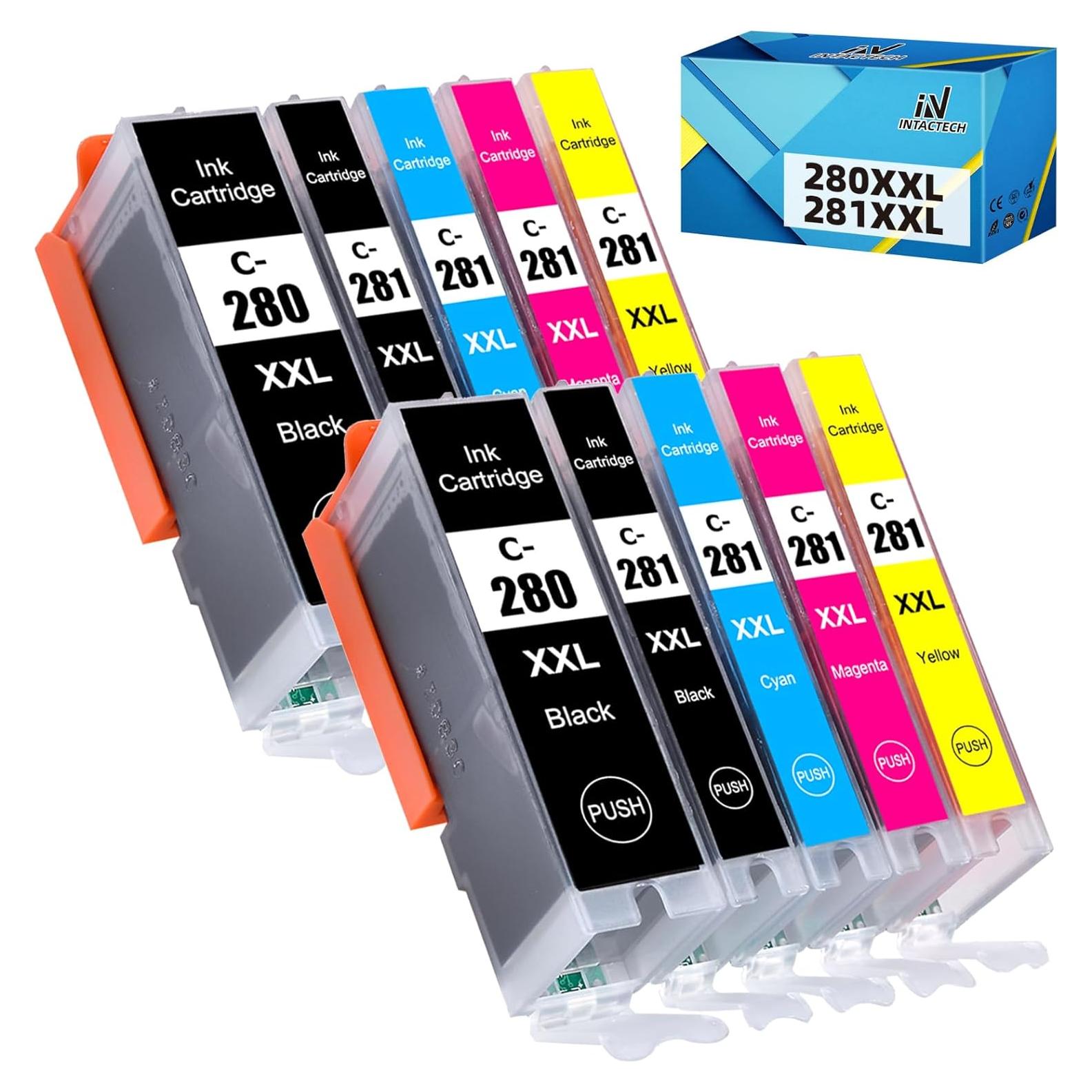 Cartuchos de tinta compatibles Canon PGI-280 XXL CLI-281 XXL - 10 unidades