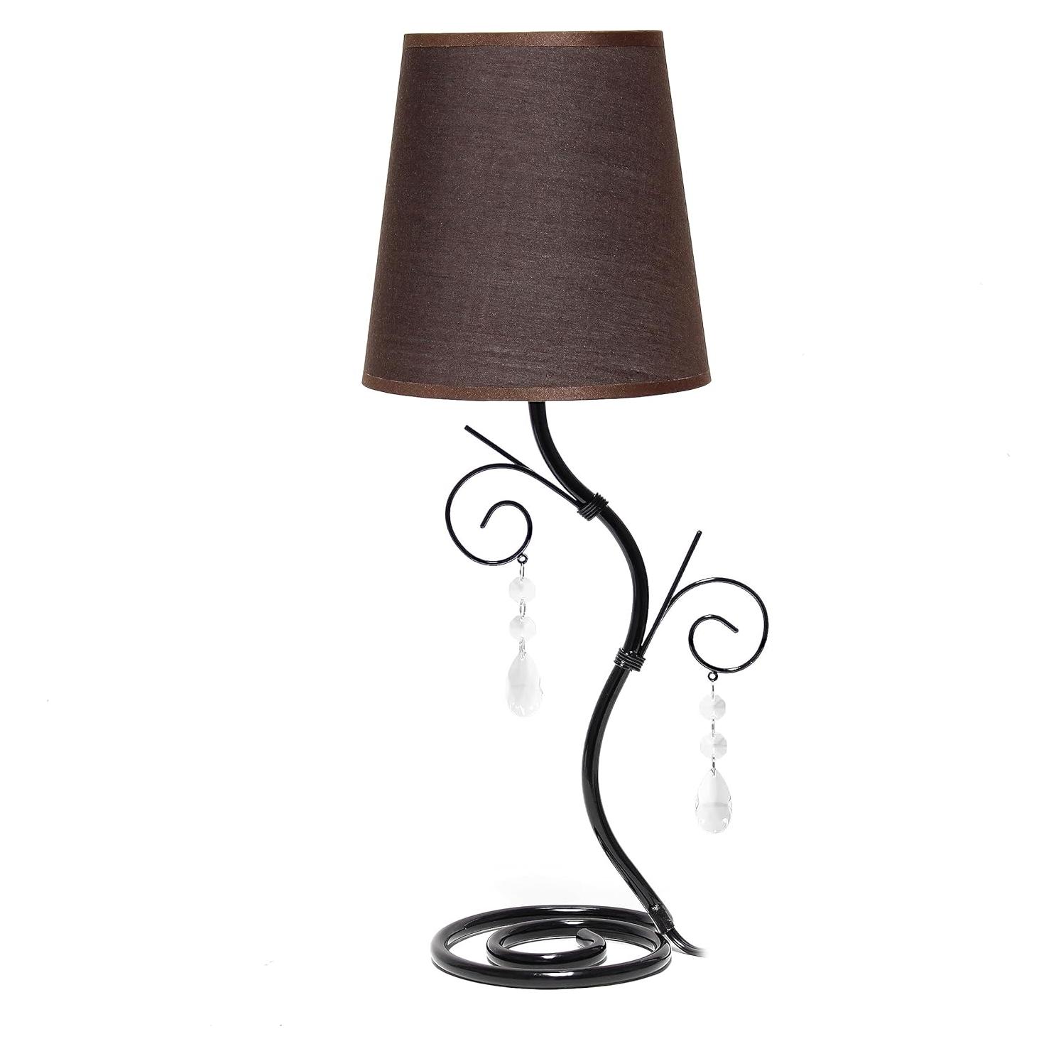 Lámpara de Mesa Simple Designs LT1142-BWN con Cristales 48cm