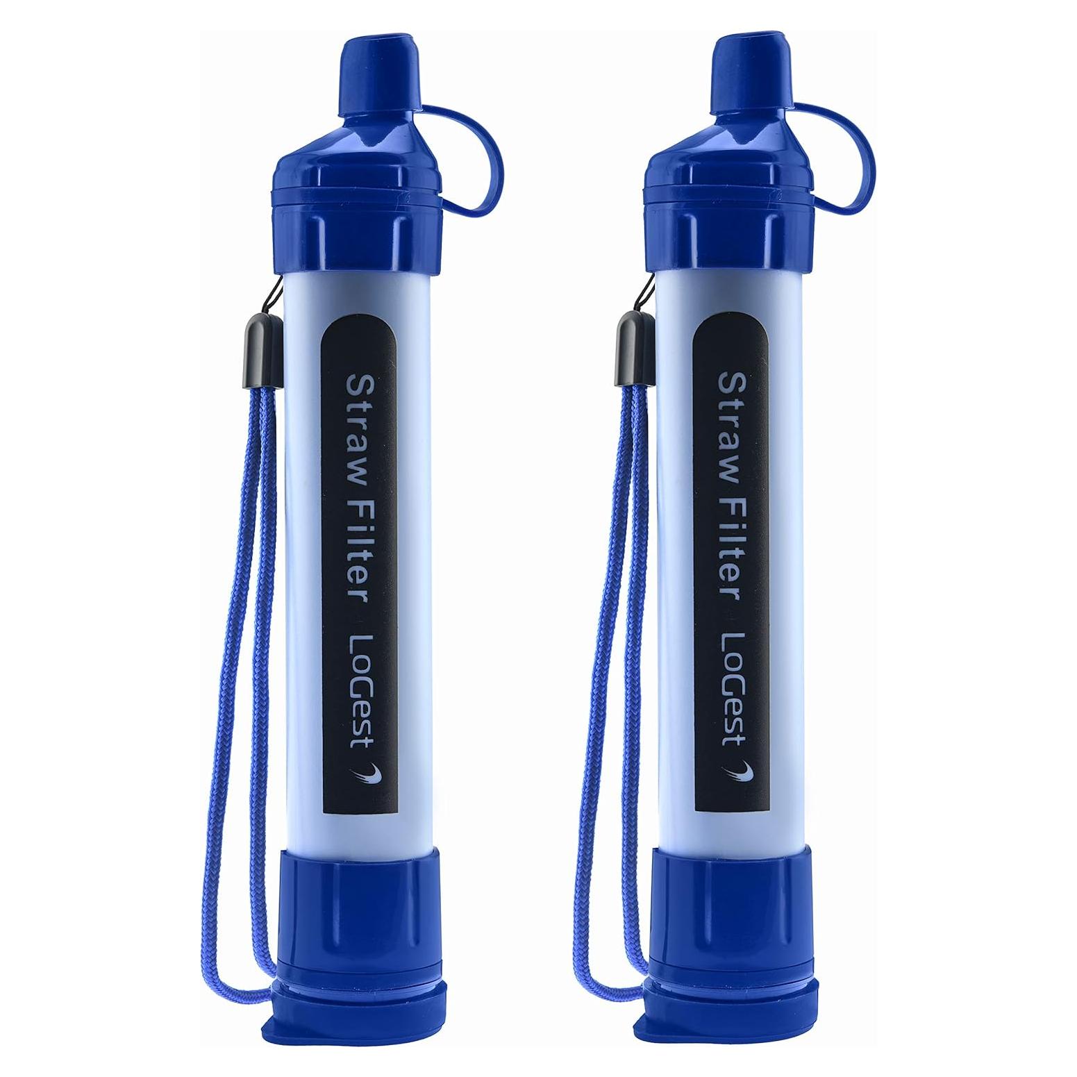 Paquete de 2 Popotes Purificadores de Agua LoGest - Portátil