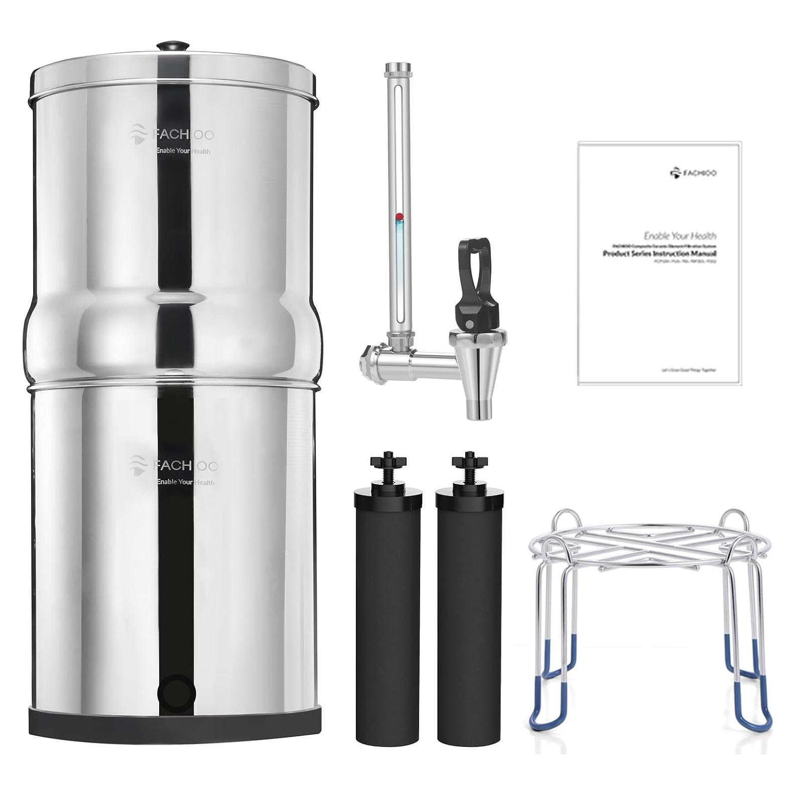 Filtro de Agua FACHIOO FSS2 8.5L con Grifo y Soporte