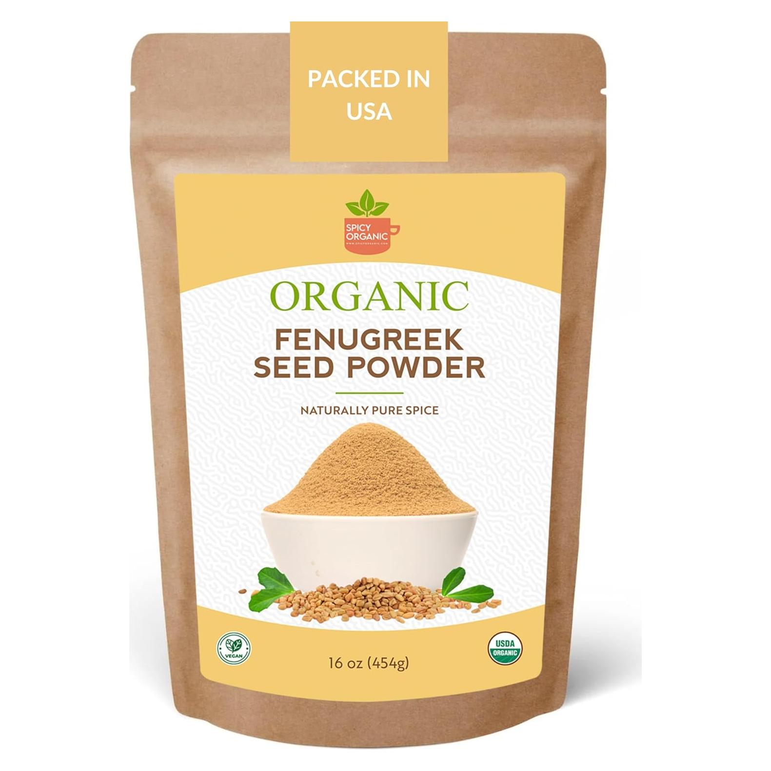 Polvo de Fenogreco Orgánico Picante 453g - Sabor Auténtico Indio