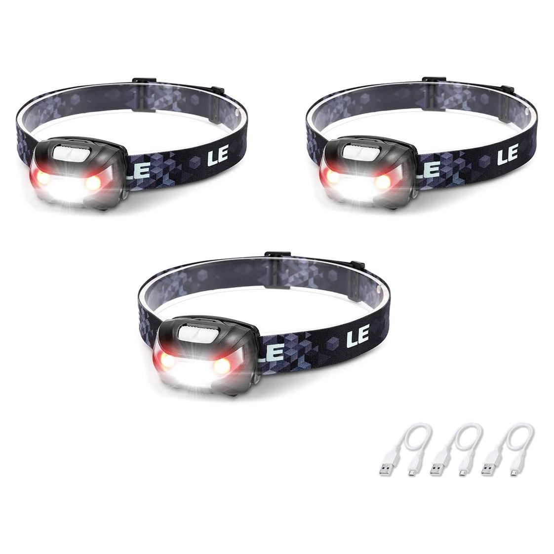 Linterna Frontal LED Lighting EVER 3 Paquetes 150 Lúmenes