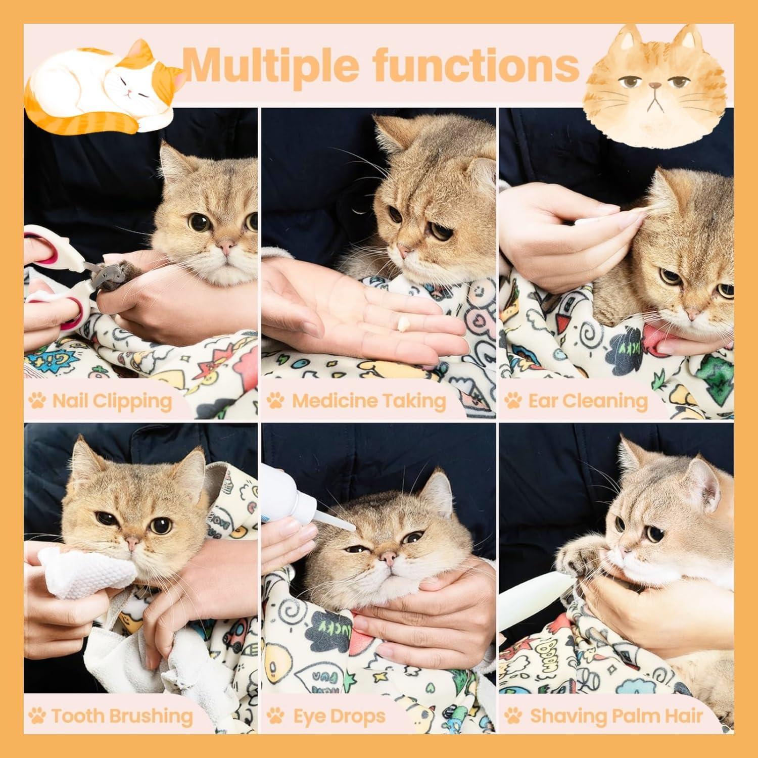 Envoltura Acicalamiento Gatos Chubby Bear XL 90x90cm Vaca