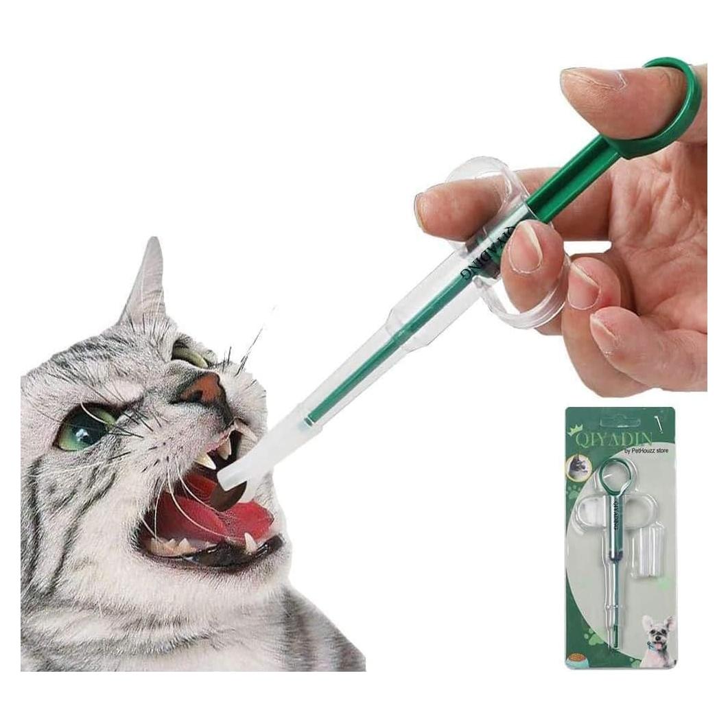 Disparador de Pastillas para Gatos PetHouzz con 2 Puntales de Silicona