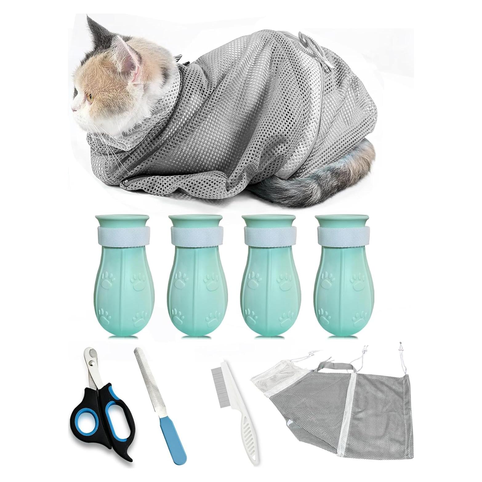 Kit de Aseo para Gatos YYanniwani - Bolsa, Cepillo y Cortauñas