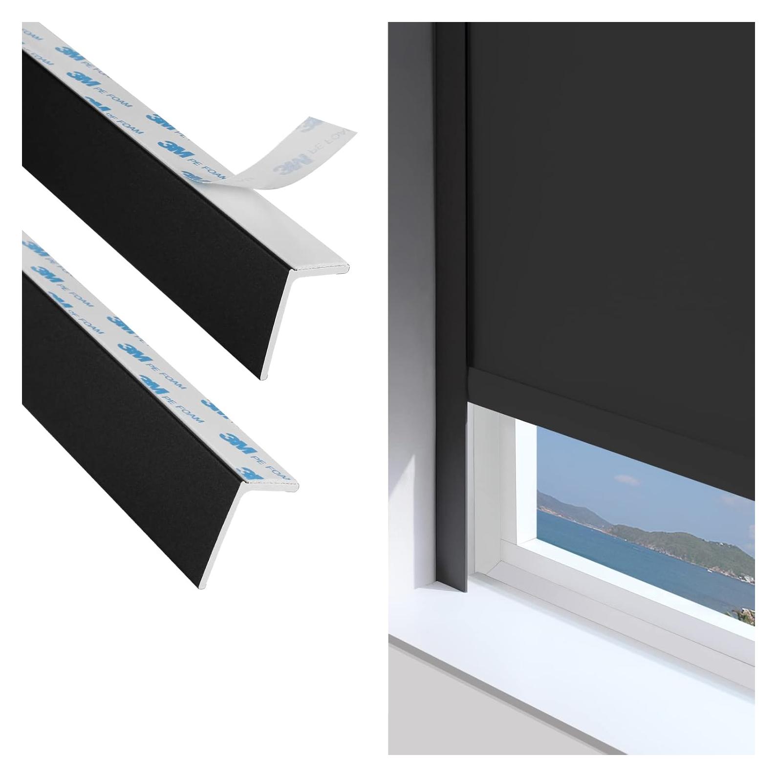 Bloqueadores de Luz Blackout ZSTARR 147.32 cm 2 Piezas Negro