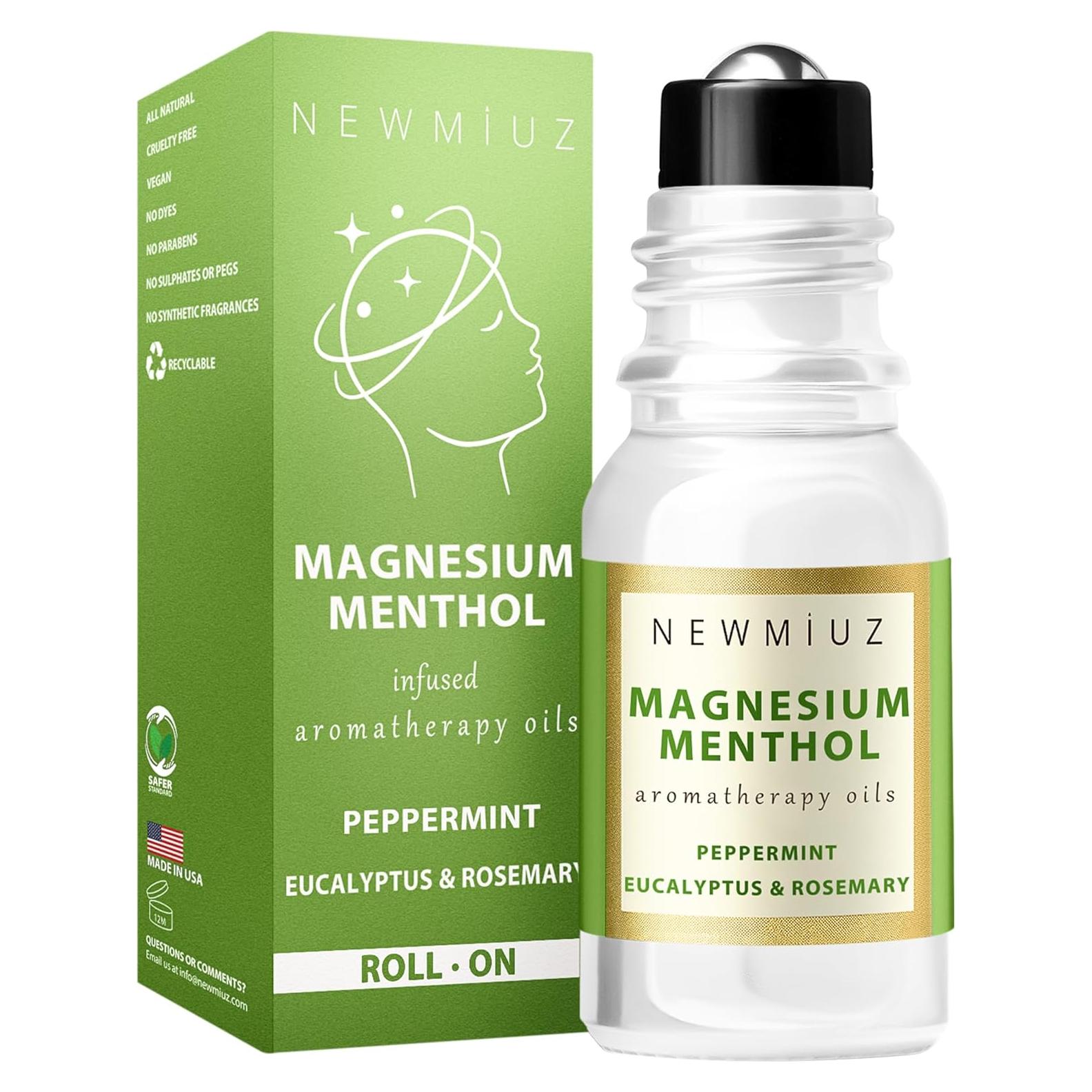 Roll On de Magnesio Mentol New Miuz 10ml - Alivio Rápido para Migrañas