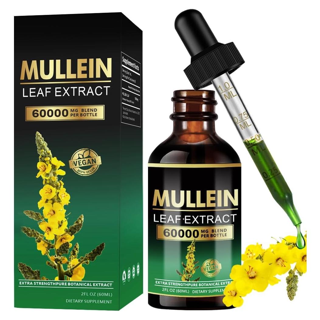 Gotas de Mullein 59.15 ml - Extracto Herbal para Pulmones