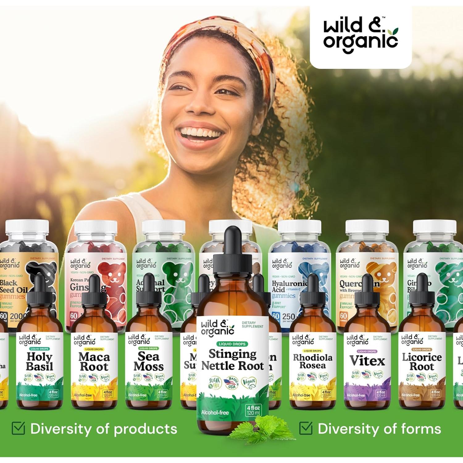 Tintura de Ortiga Silvestre Orgánica 118.29 ml - Vegano