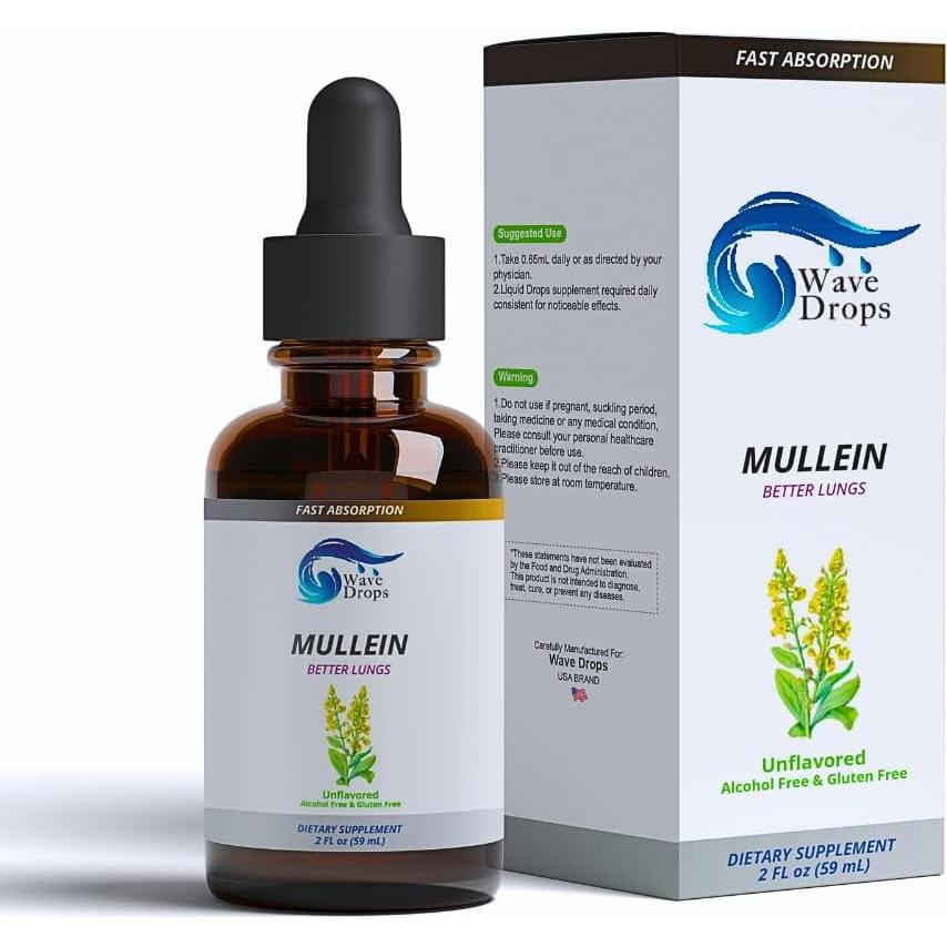 Tintura de hoja de malva Wave Drops 59.15 ml - Salud respiratoria