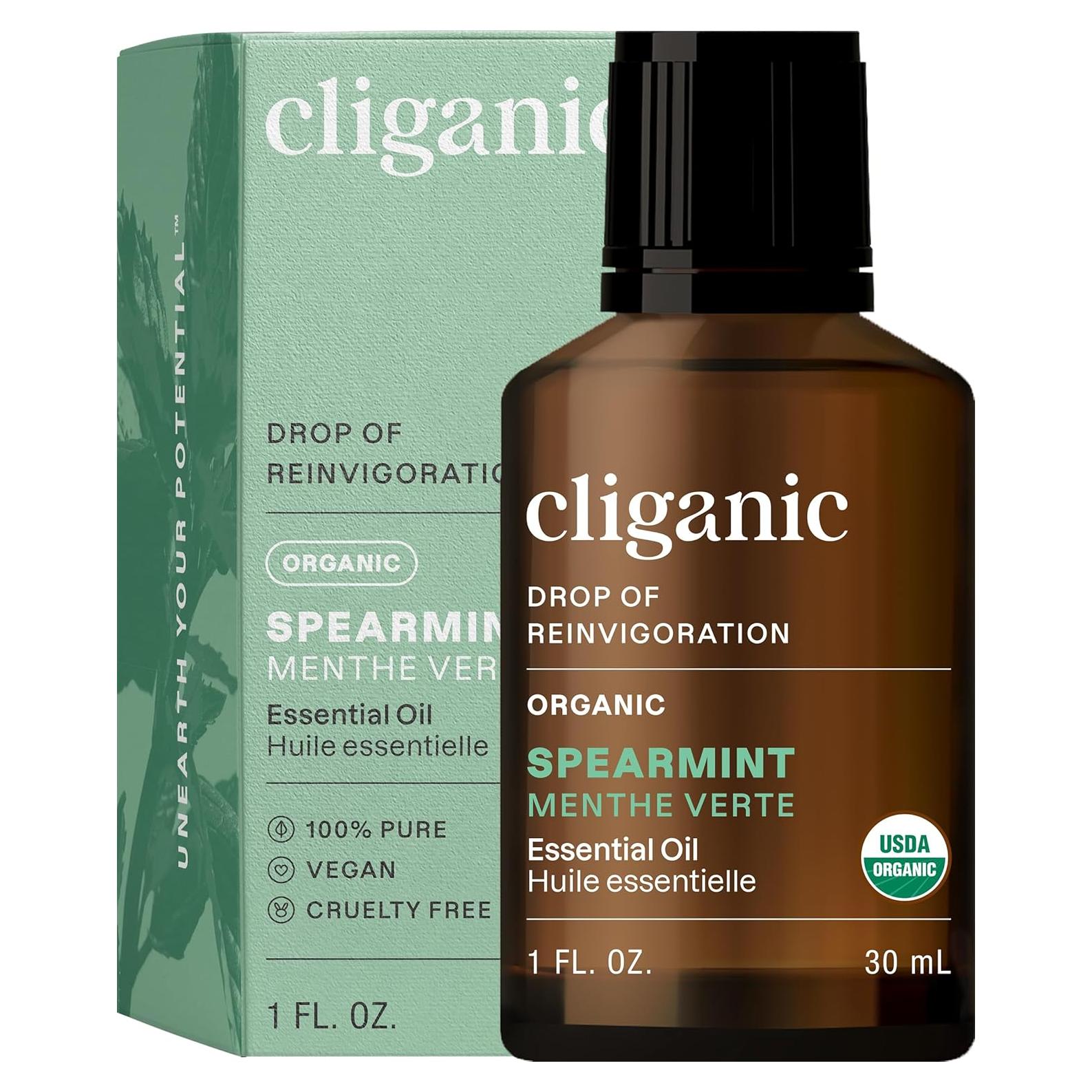 Aceite Esencial de Menta Verde Cliganic 30ml 100% Puro Orgánico