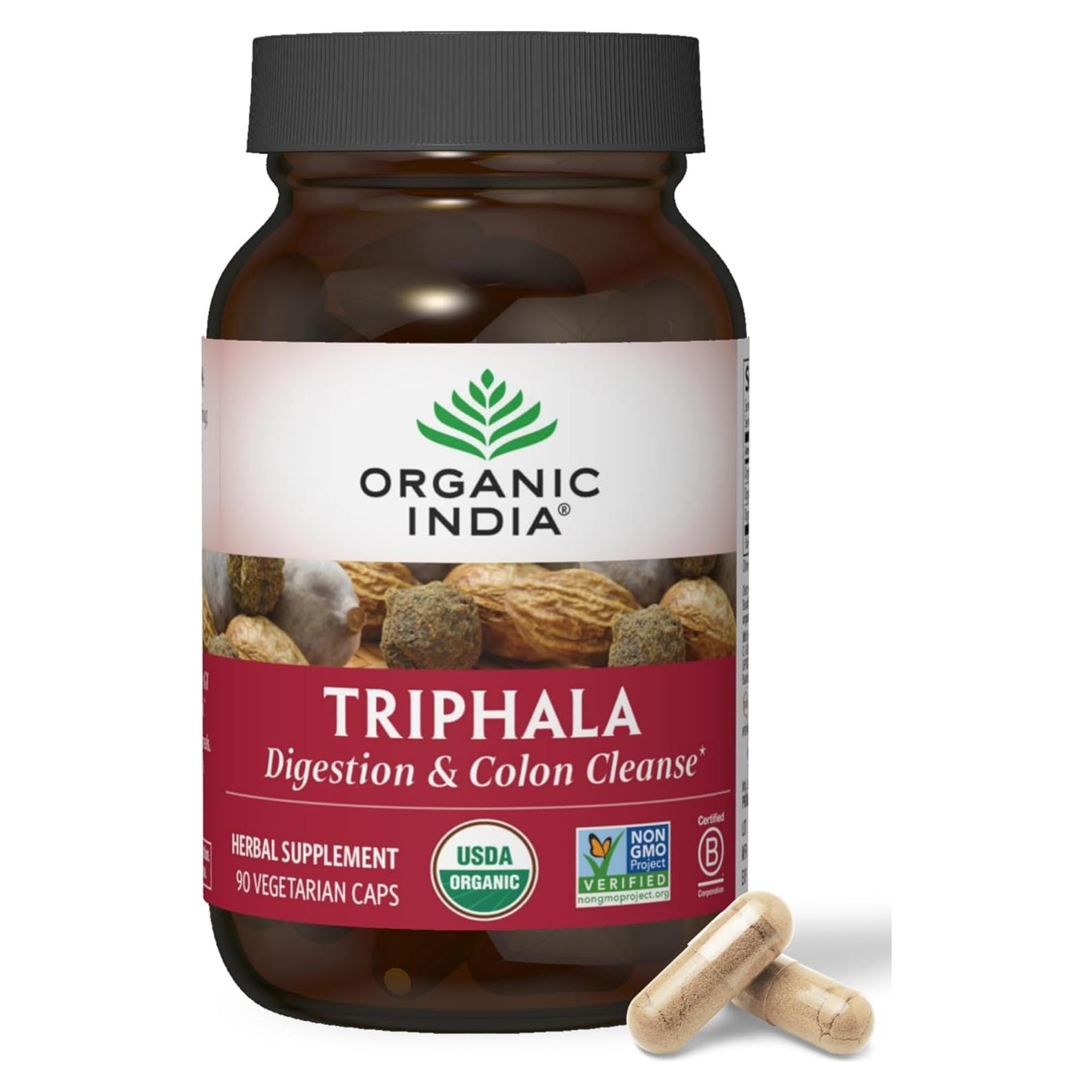 Cápsulas Triphala Orgánicas INDIA ORGÁNICA - 90 Unidades