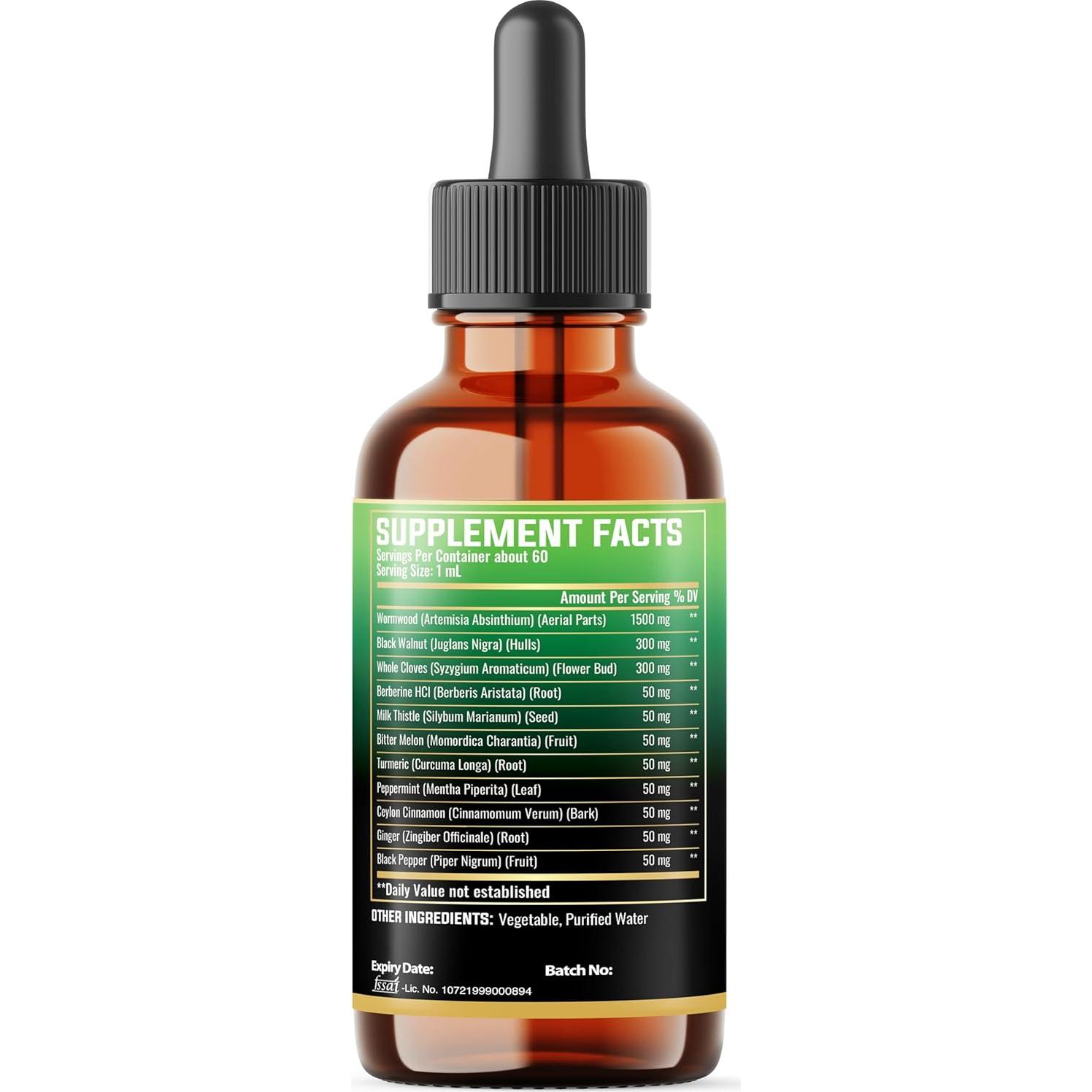 Gotas Líquidas de Ajenjo Milivol 60 ml - Suplemento Herbal