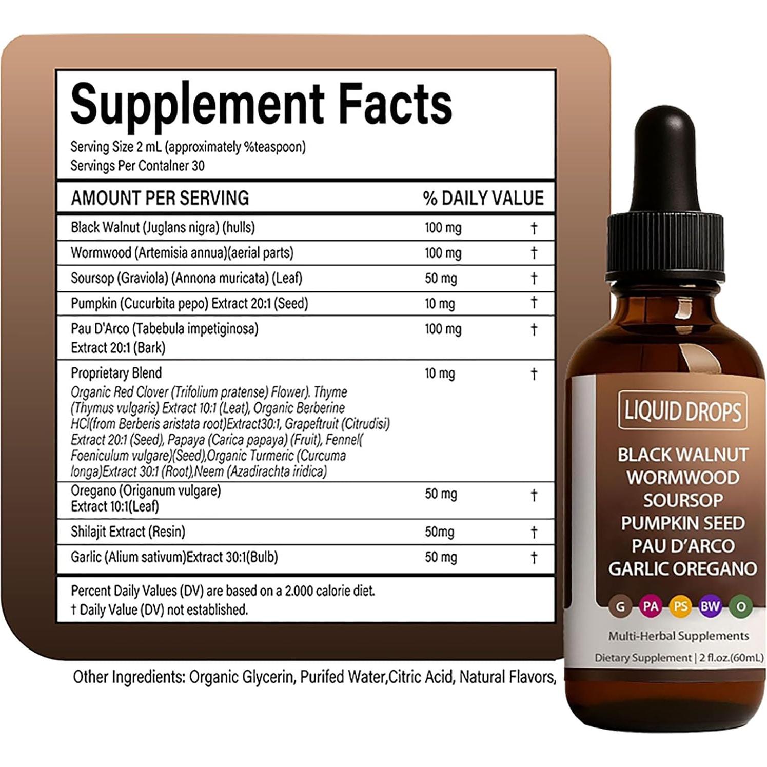 Limpieza Intestinal Gotas Líquidas Nutralis 80g Ajenjo Nuez Negra