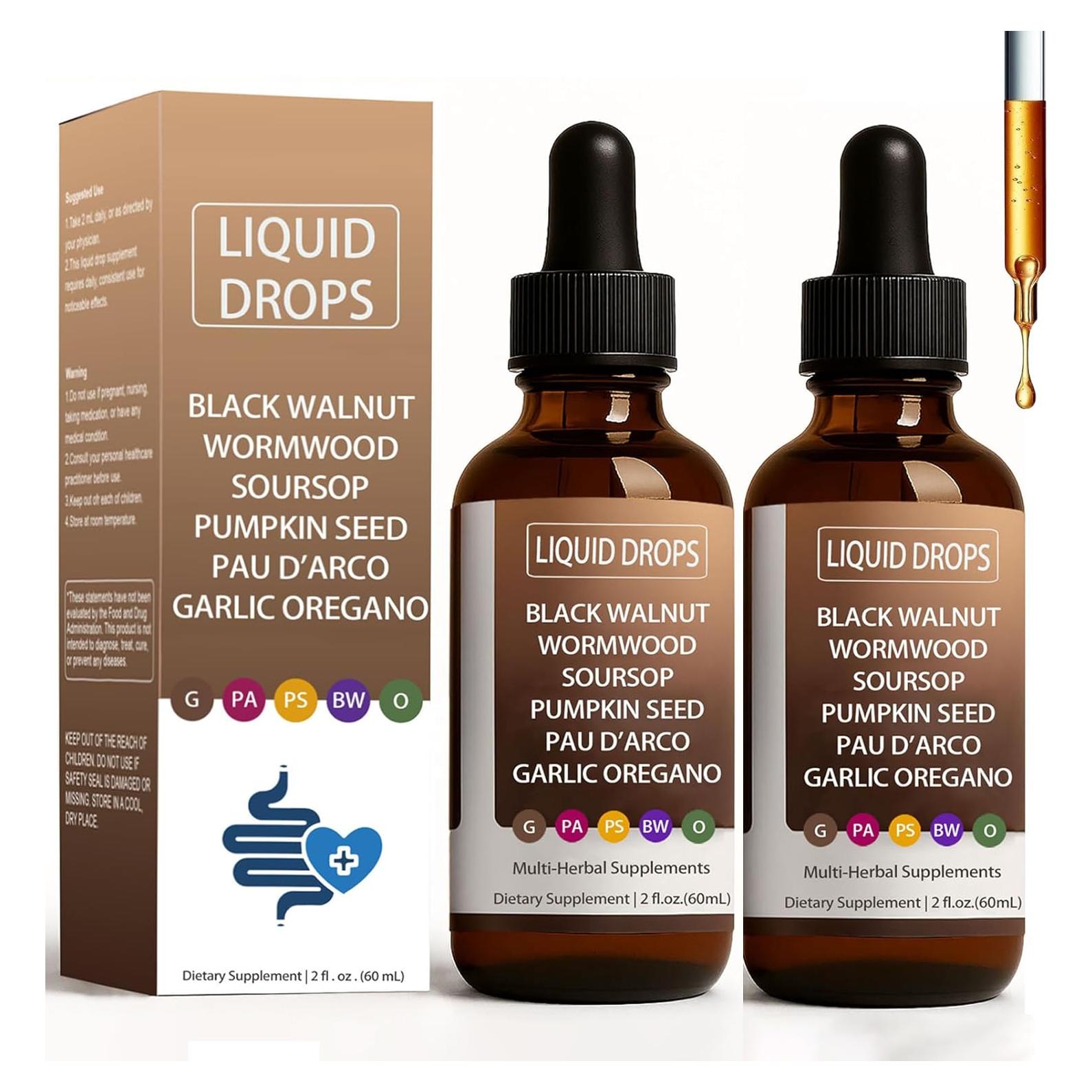 Gotas de limpieza intestinal Slifthistle 60ml - Ajenjo y nuez negra