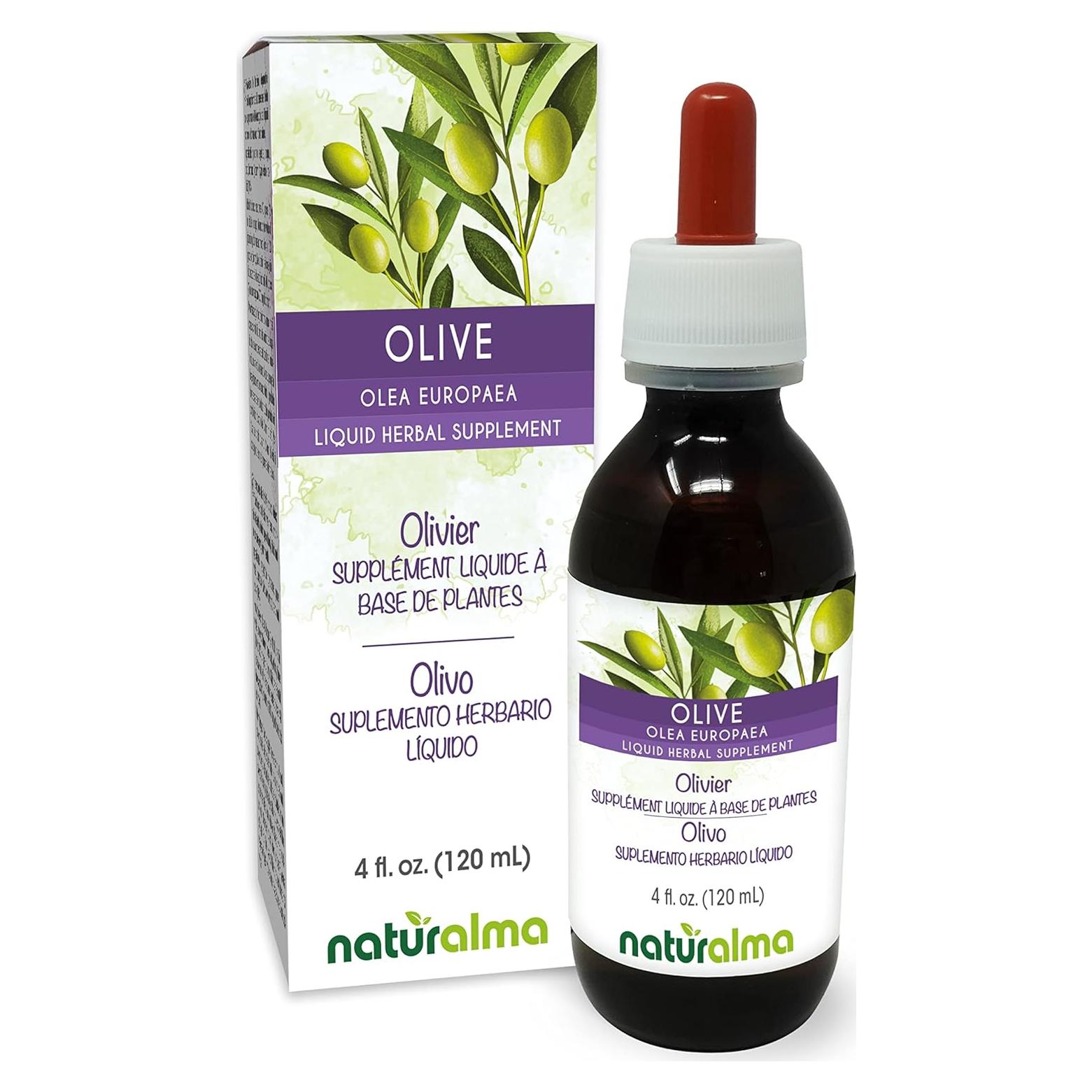 Tintura de hoja de olivo Naturalma 118 ml - Suplemento herbal vegano