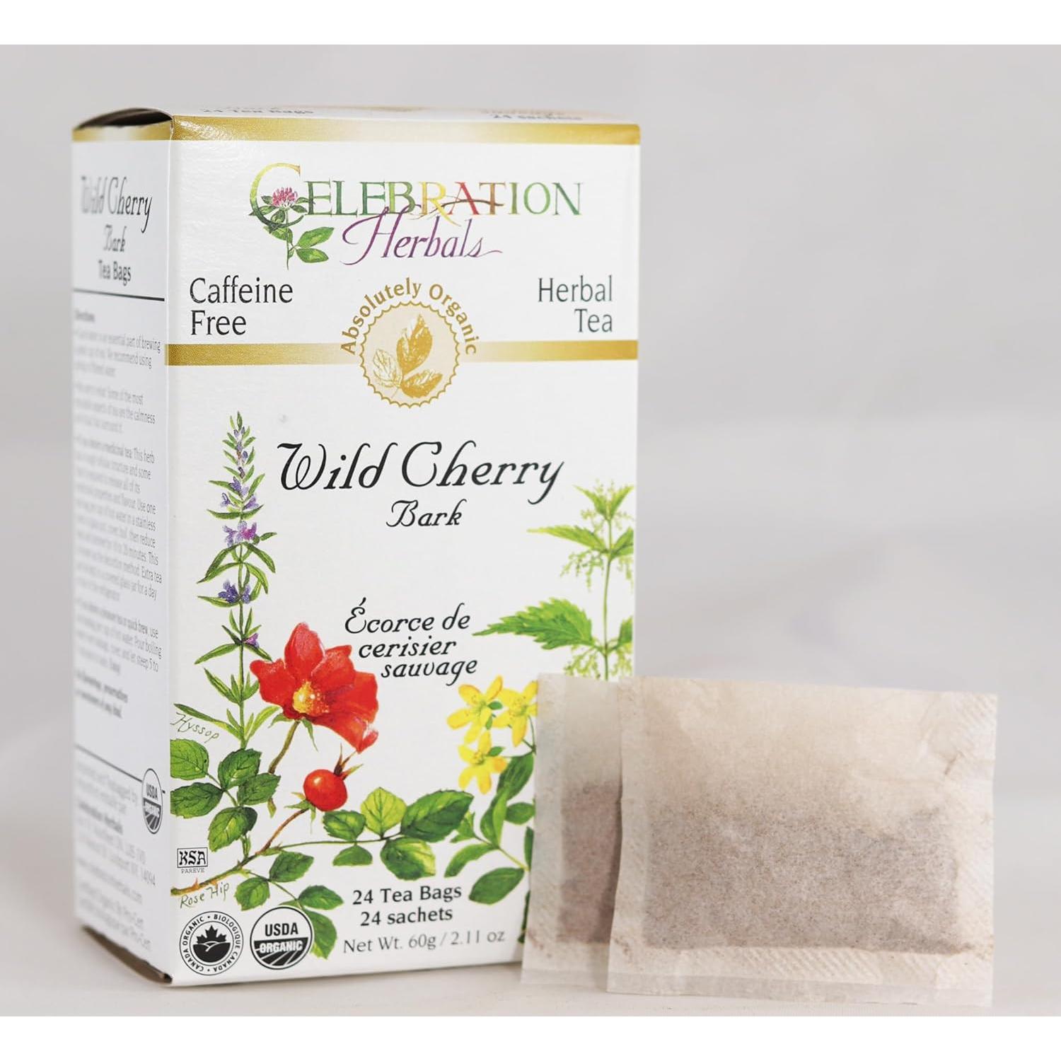 Té de Corteza de Cereza Silvestre Celebration Herbals 24 Bolsitas