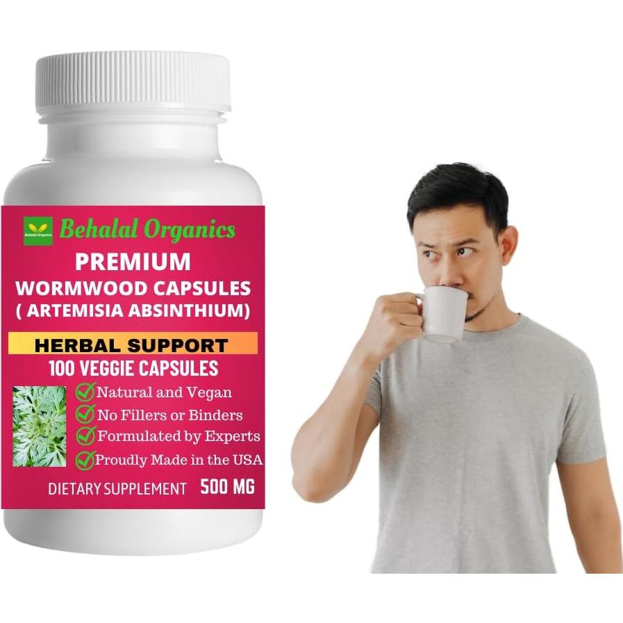 Cápsulas de Ajenjo Behalal Organics 500mg - Liberación Rápida