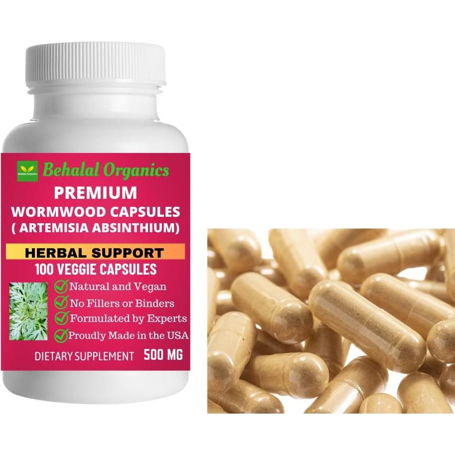 Cápsulas de Ajenjo Behalal Organics 500mg - Liberación Rápida