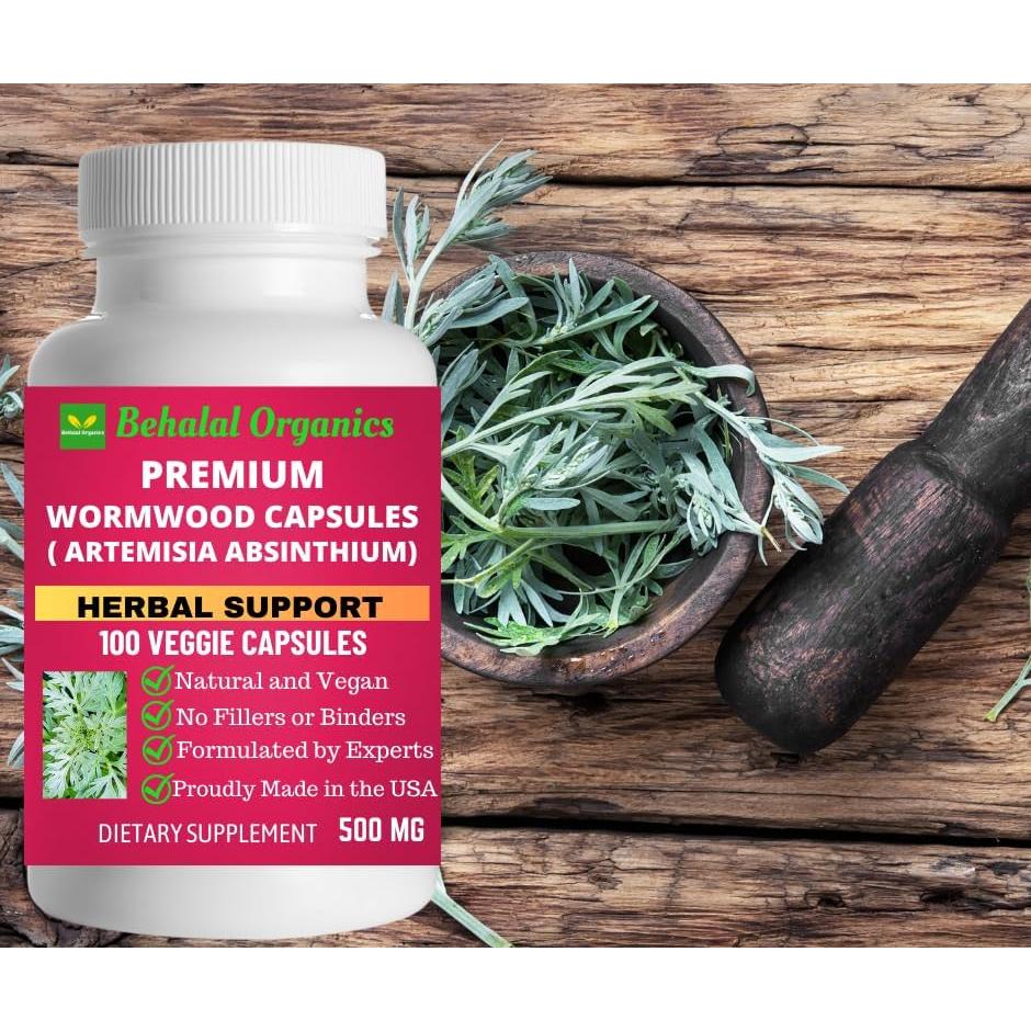 Cápsulas de Ajenjo Behalal Organics 500mg - Liberación Rápida