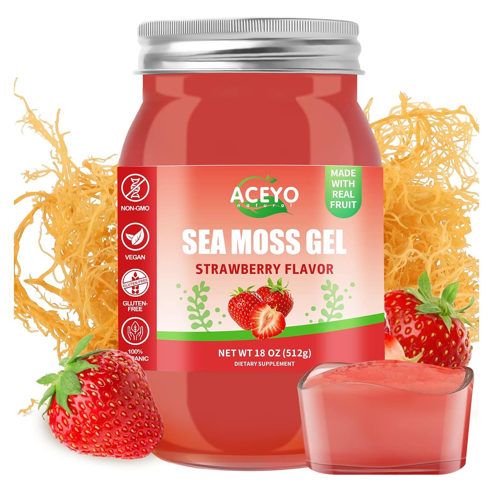 Gel de Musgo Marino Irlandés ACEYO 510g Sabor Fresa Vegano