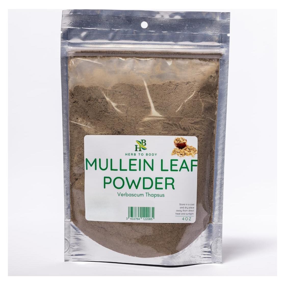 Polvo de Hoja de Mullein Herb To Body 113g - Verbascum Thapsus